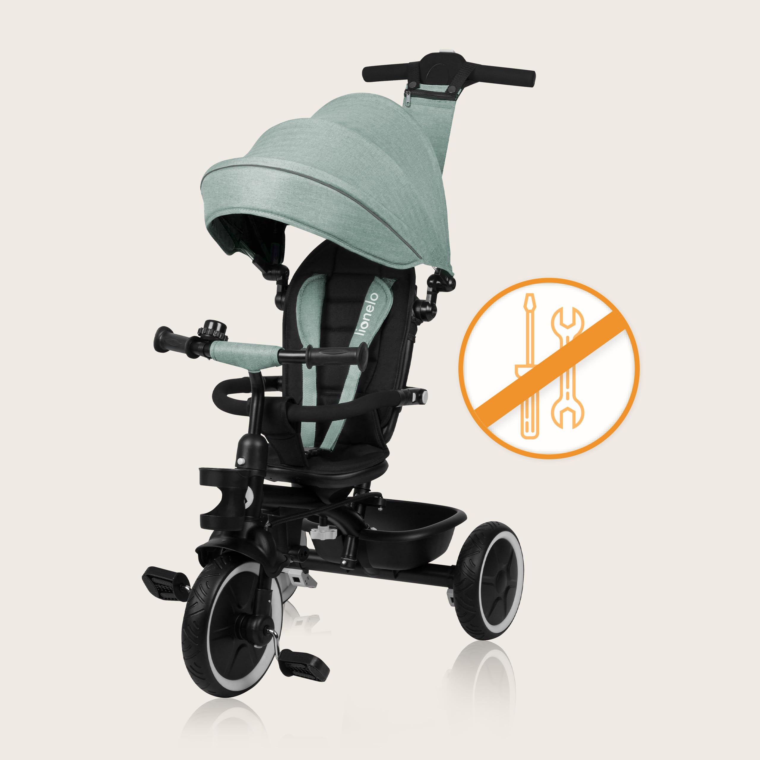 lionelo-berry-tricycle-volutif-vert-poussette-9-mois image 7