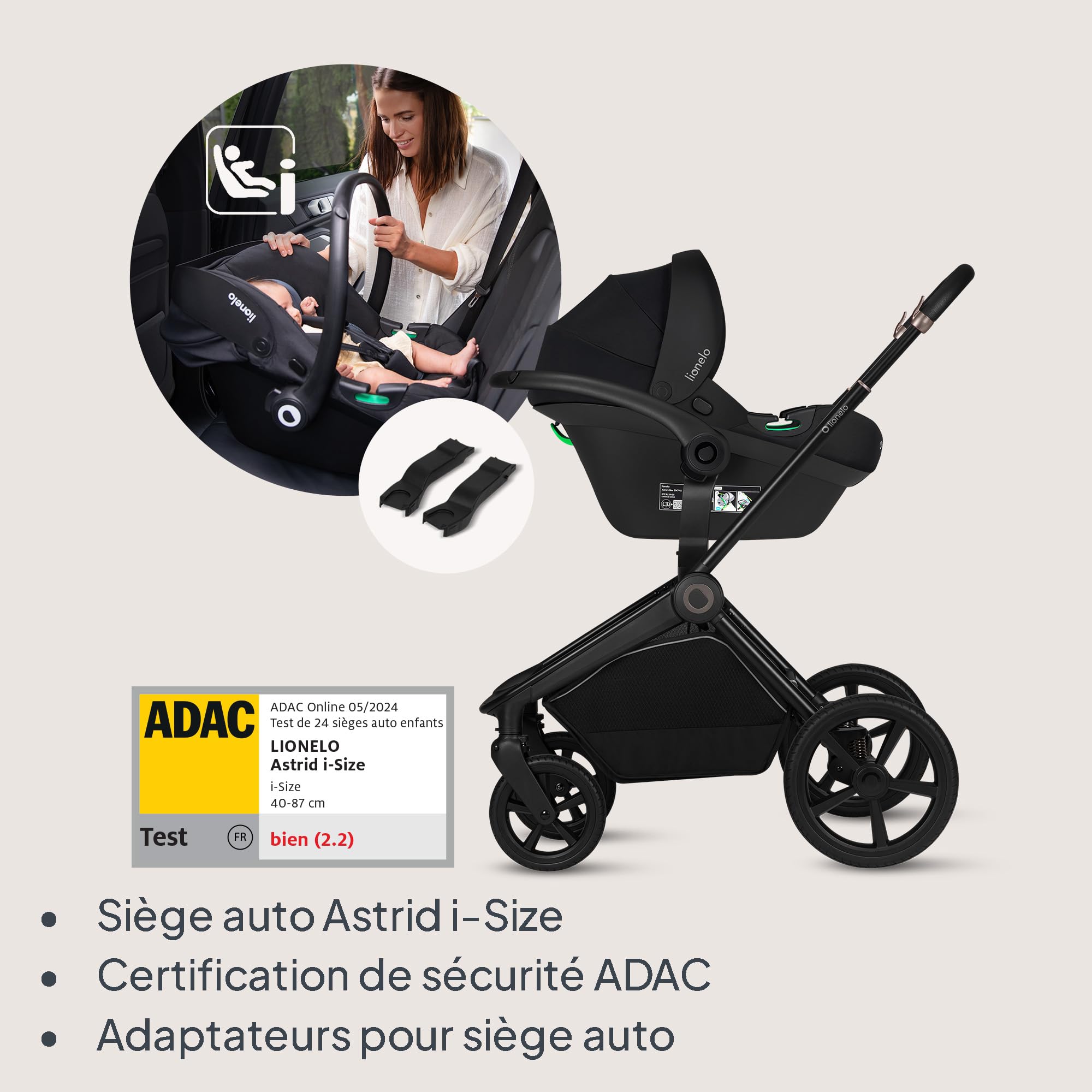 lionelo-freya-poussette-trio-3-en-1-black-nacelle-i-size image 3