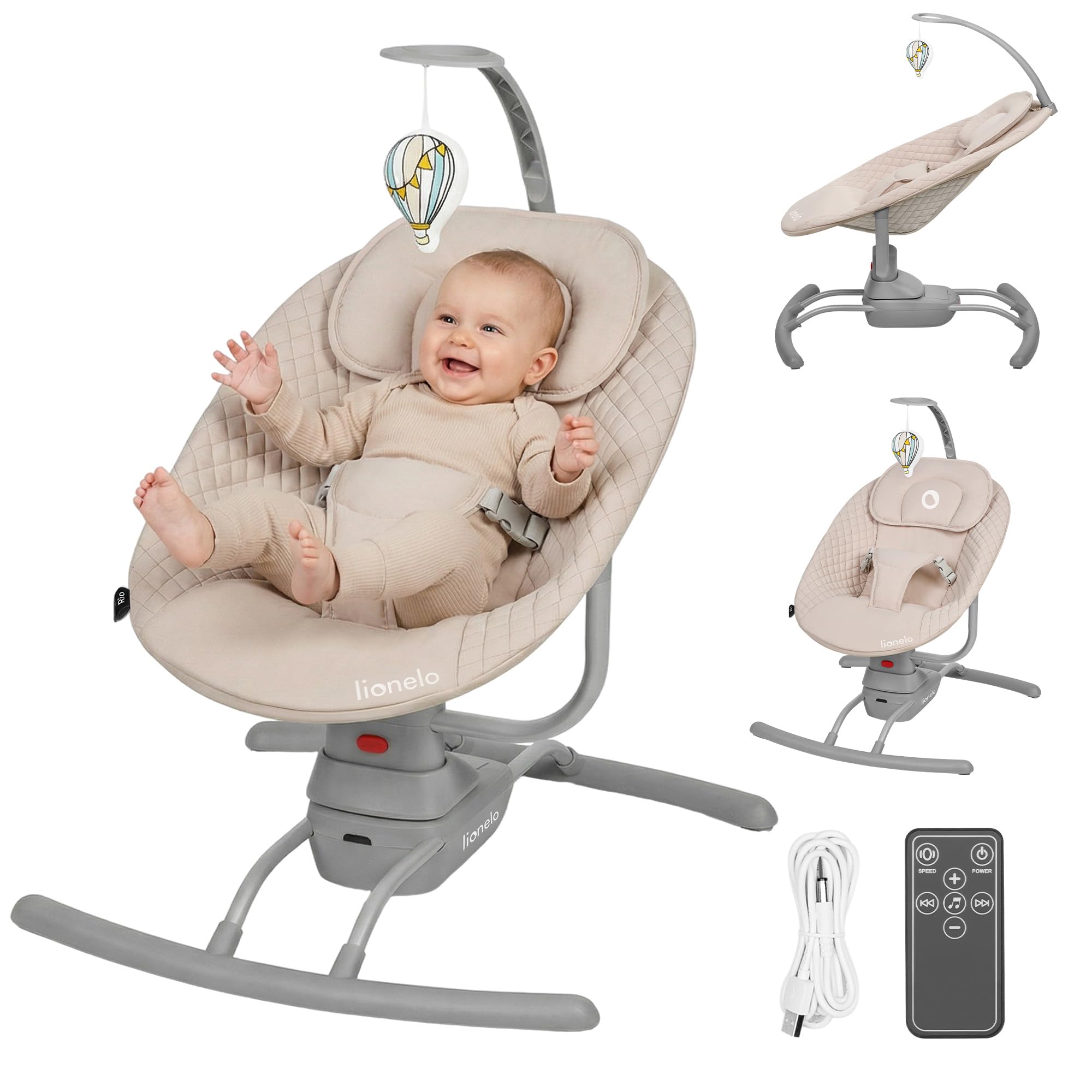 lionelo-rio-transat-balancelle-b-b-3-vitesses-usb image 1