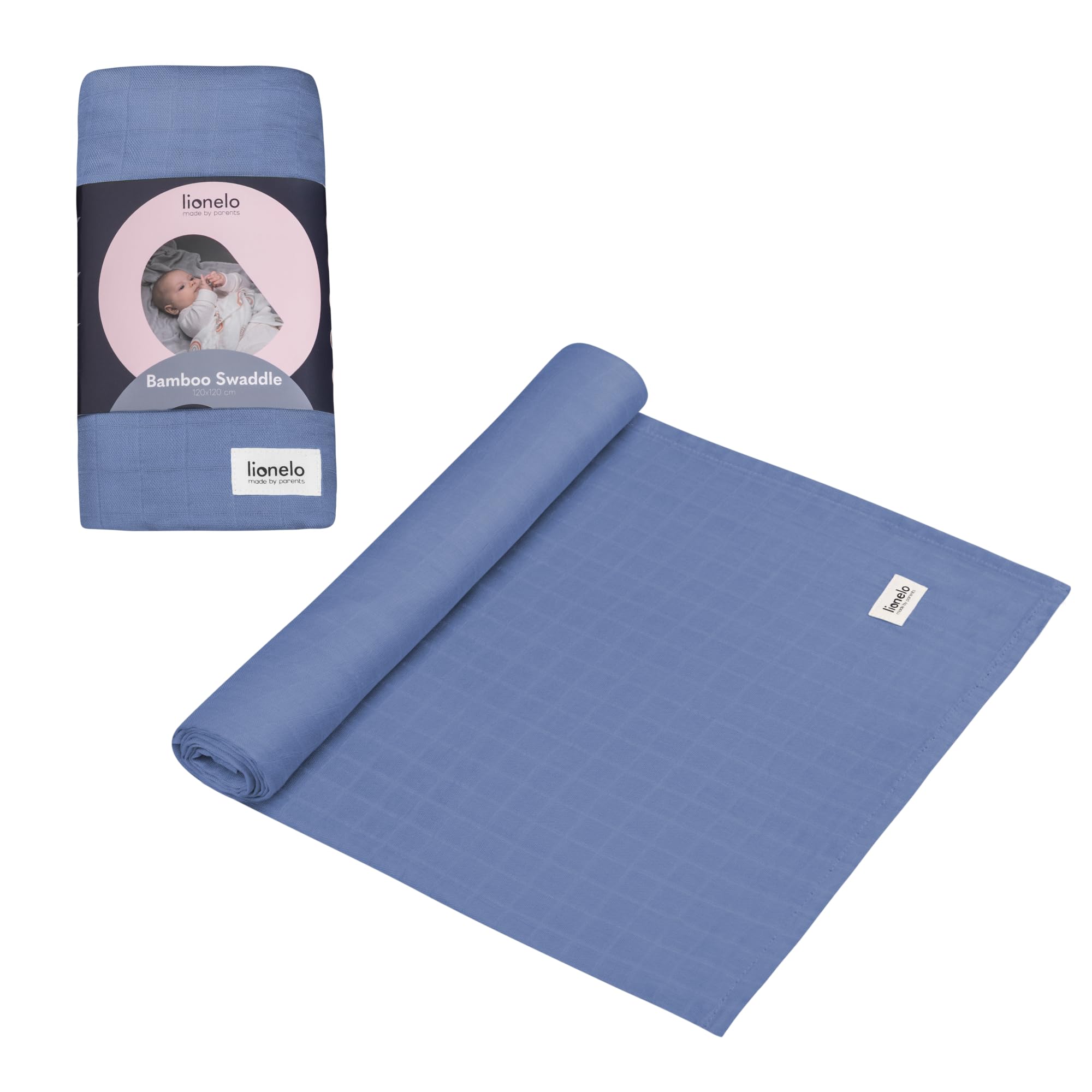 lionelo-bamboo-swaddle-lange-b-b-120x120-bleu-denim-bambou image 1