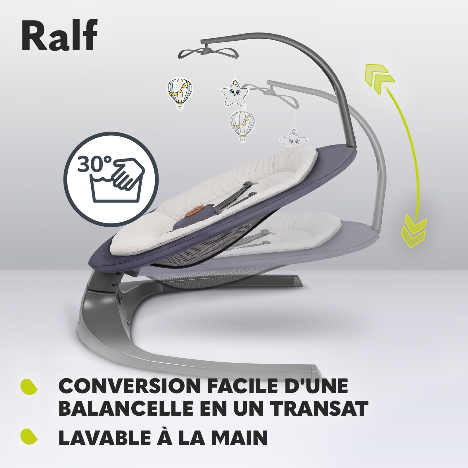 lionelo-ralf-transat-balancelle-b-b-grey-graphite-2en1 image 3
