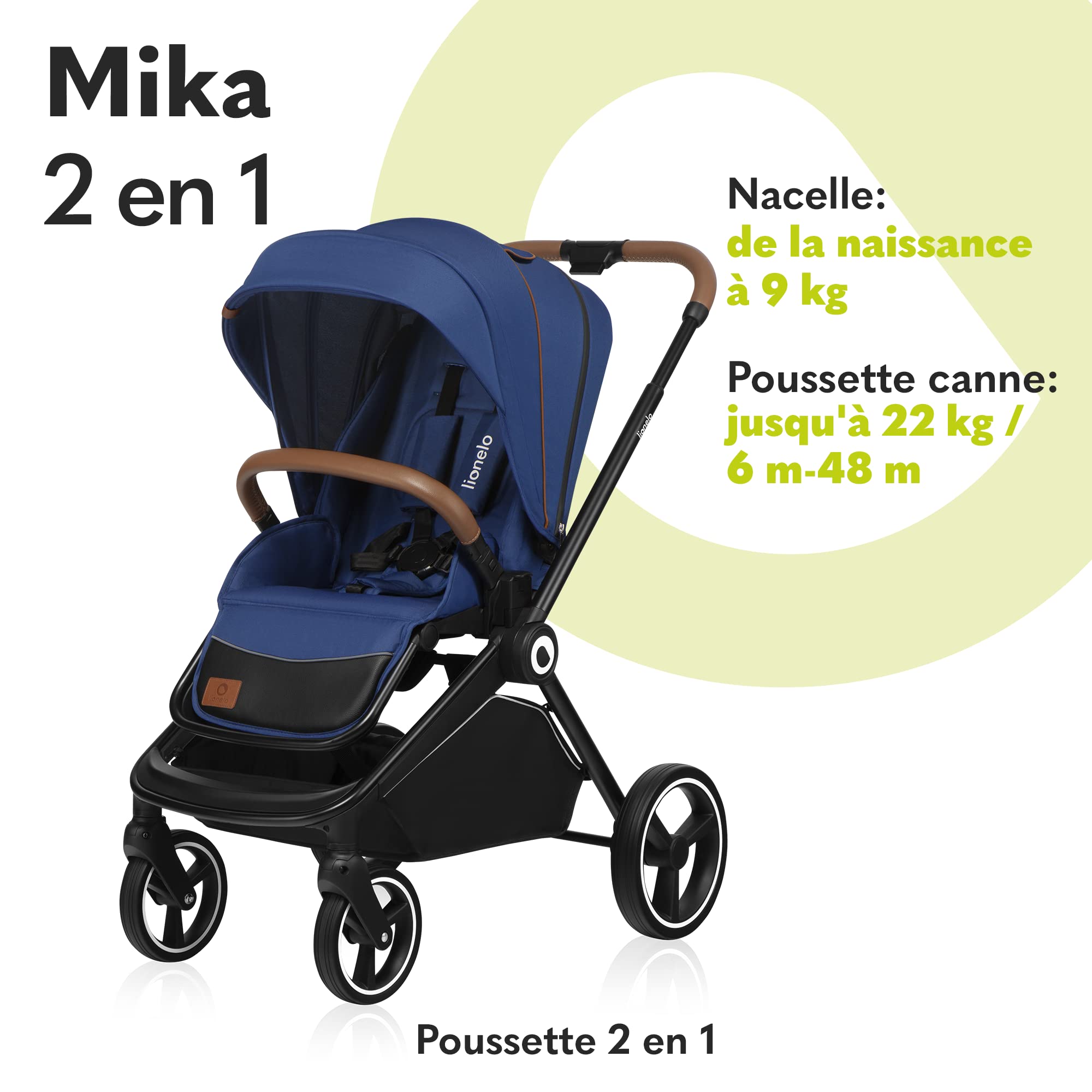 lionelo-mika-poussette-2en1-nacelle-bleu-position-allong-e image 2