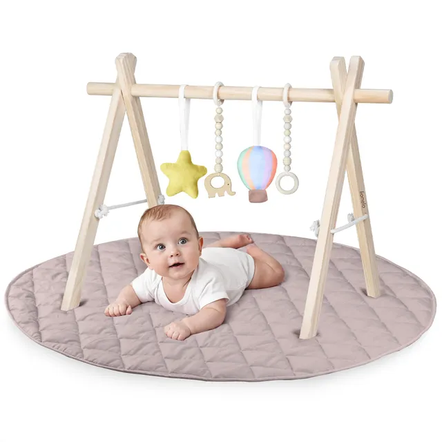 lionelo-anis-tapis-d-veil-arche-jeu-coton-100-cm image 1