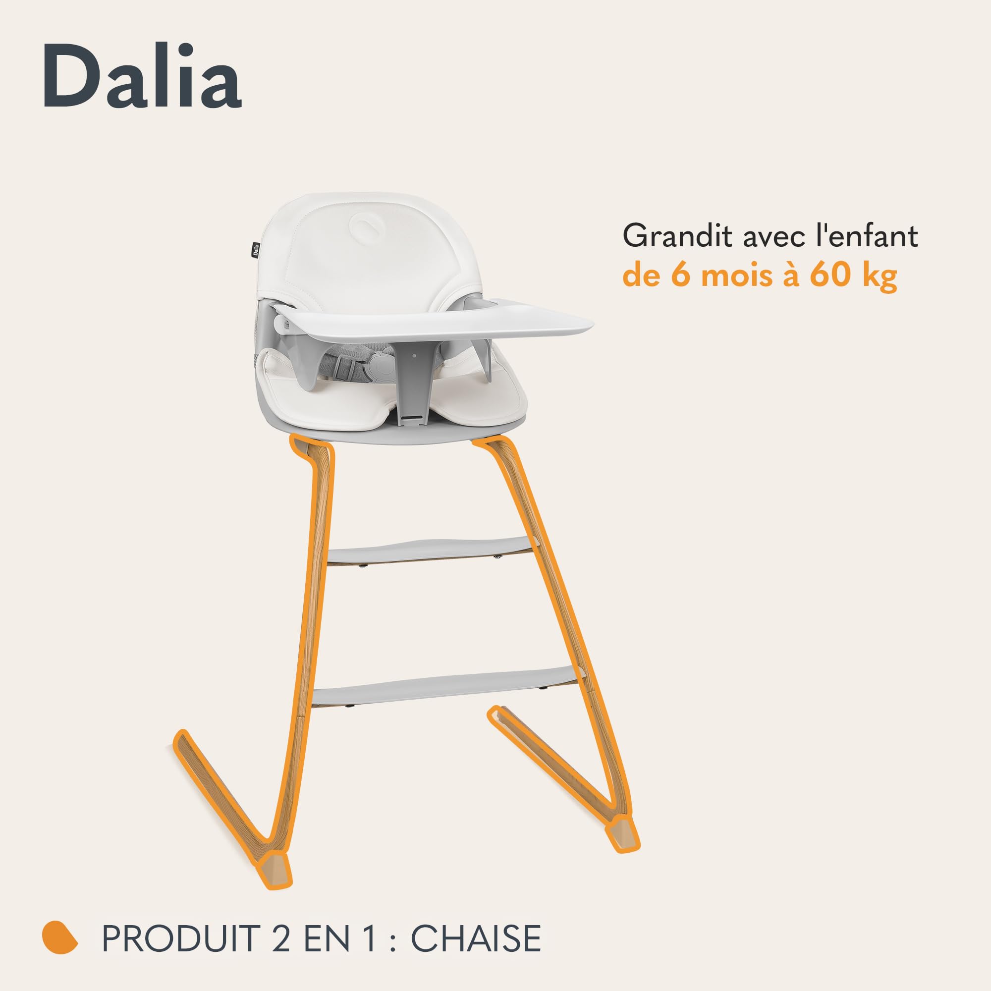 lionelo-dalia-chaise-haute-b-b-volutive-natural-2-en-1 image 2