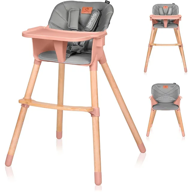 lionelo-koen-chaise-haute-b-b-2-en-1-rose-15-kg image 1