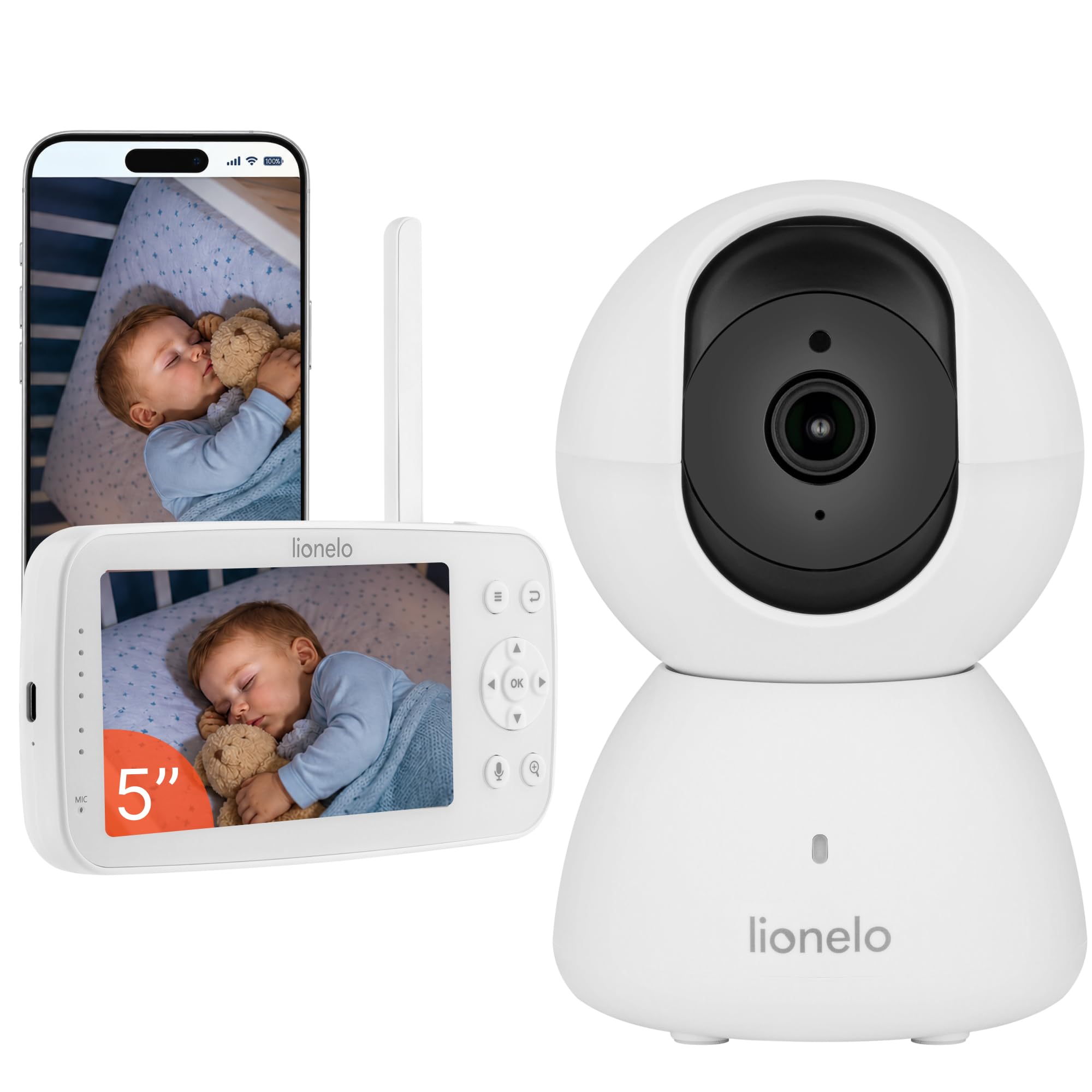 lionelo-babyline-8-4-babyphone-cam-ra-full-hd-cran-5 image 2