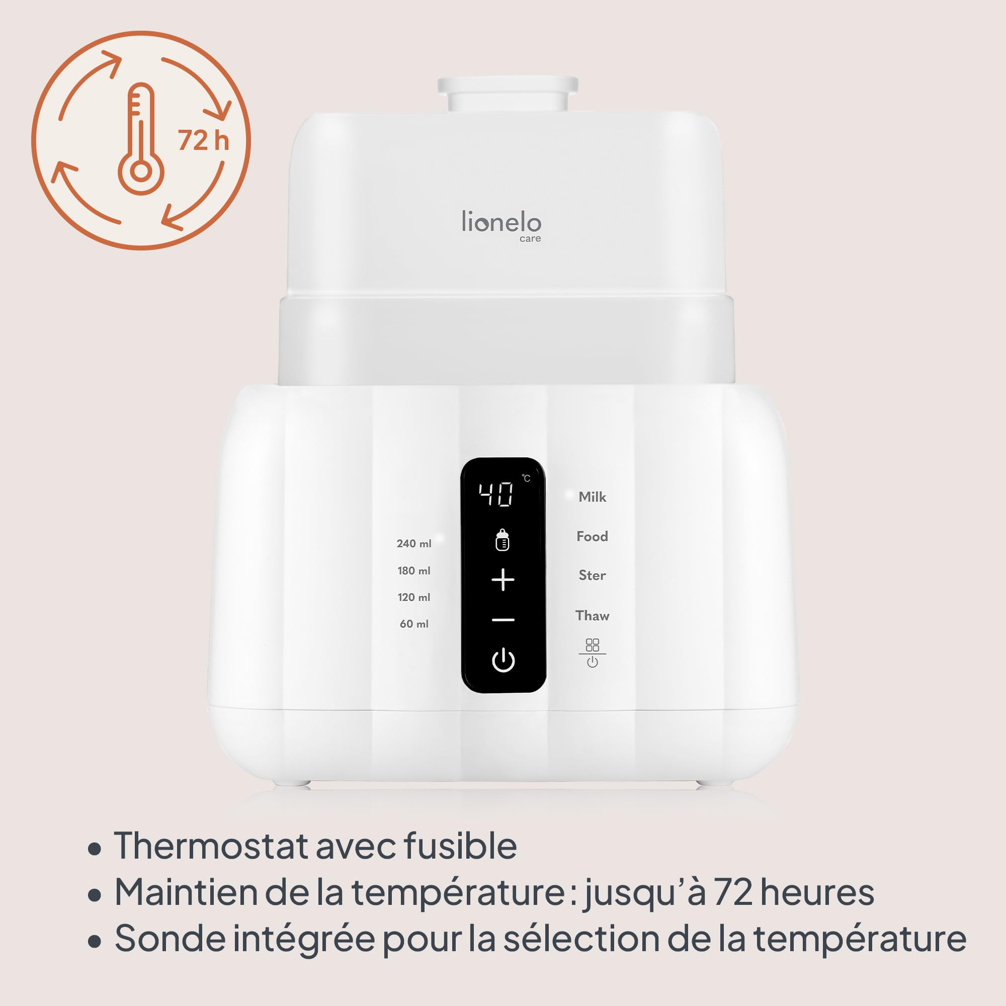 lionelo-thermup-duo-chauffe-biberon-blanc-6-en-1-double image 6