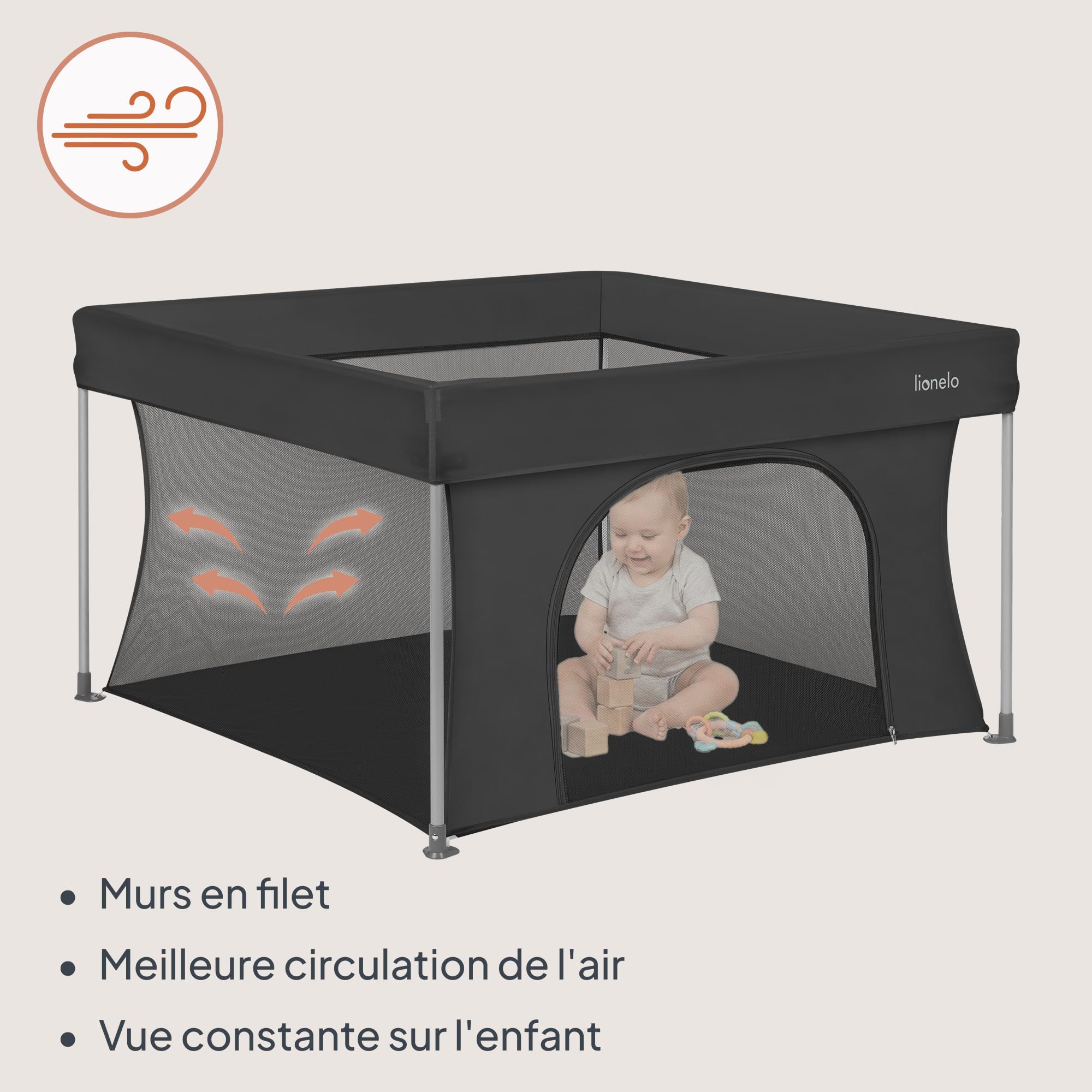 lionelo-paco-parc-b-b-pliable-noir-111x111-cm-15-kg image 5