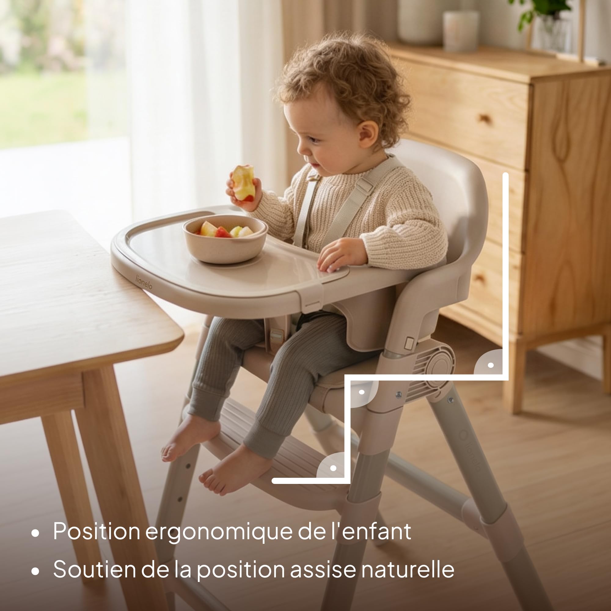 lionelo-matt-chaise-haute-b-b-beige-sand-volutive-3-en-1 image 6