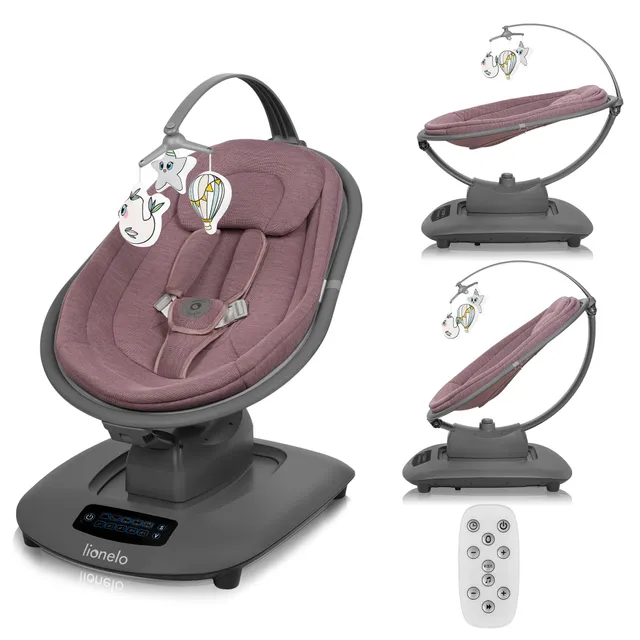 lionelo-blossom-transat-b-b-lectrique-rose-9-kg-bluetooth image 1