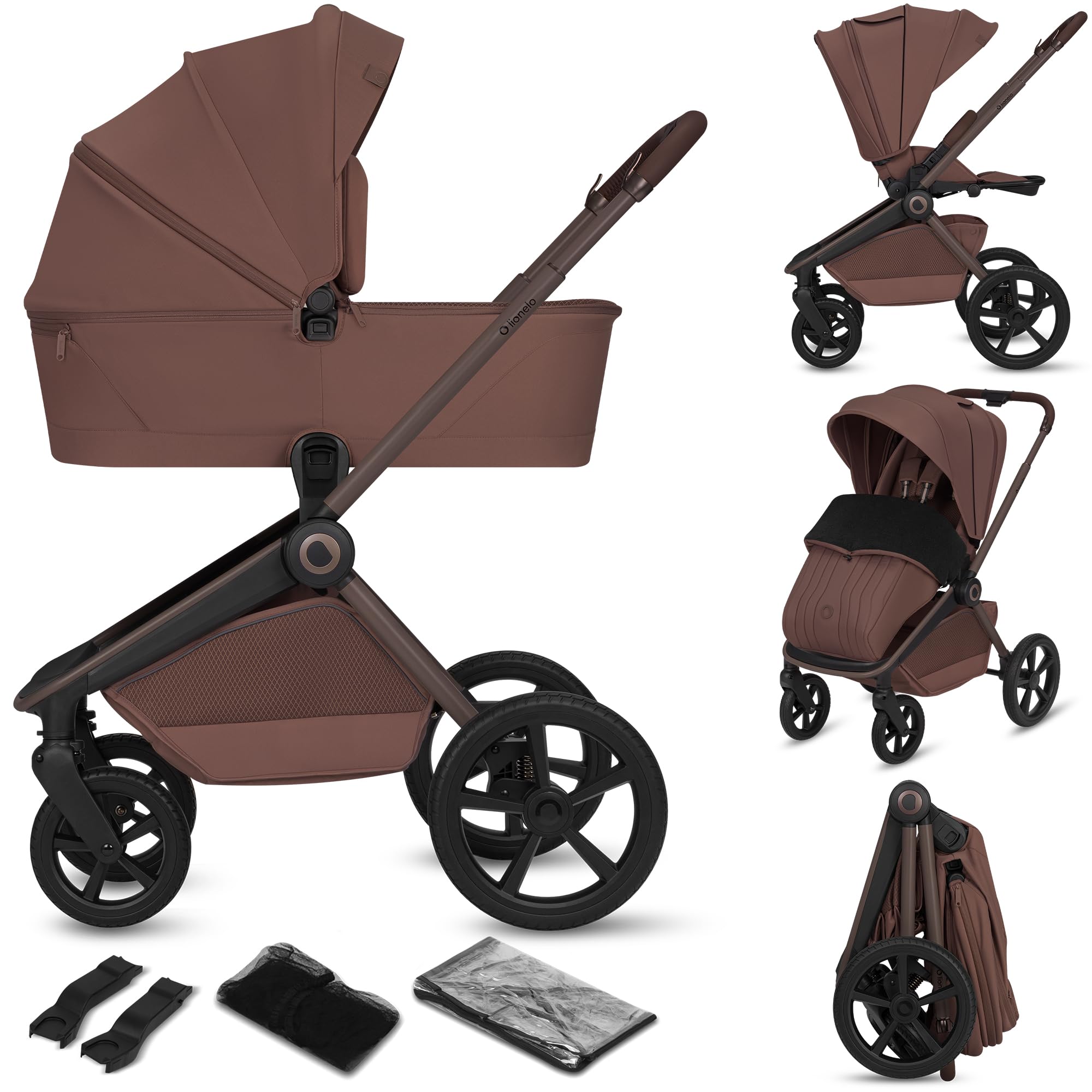 lionelo-freya-poussette-2en1-0-22-kg-marron-nacelle-pliable image 1
