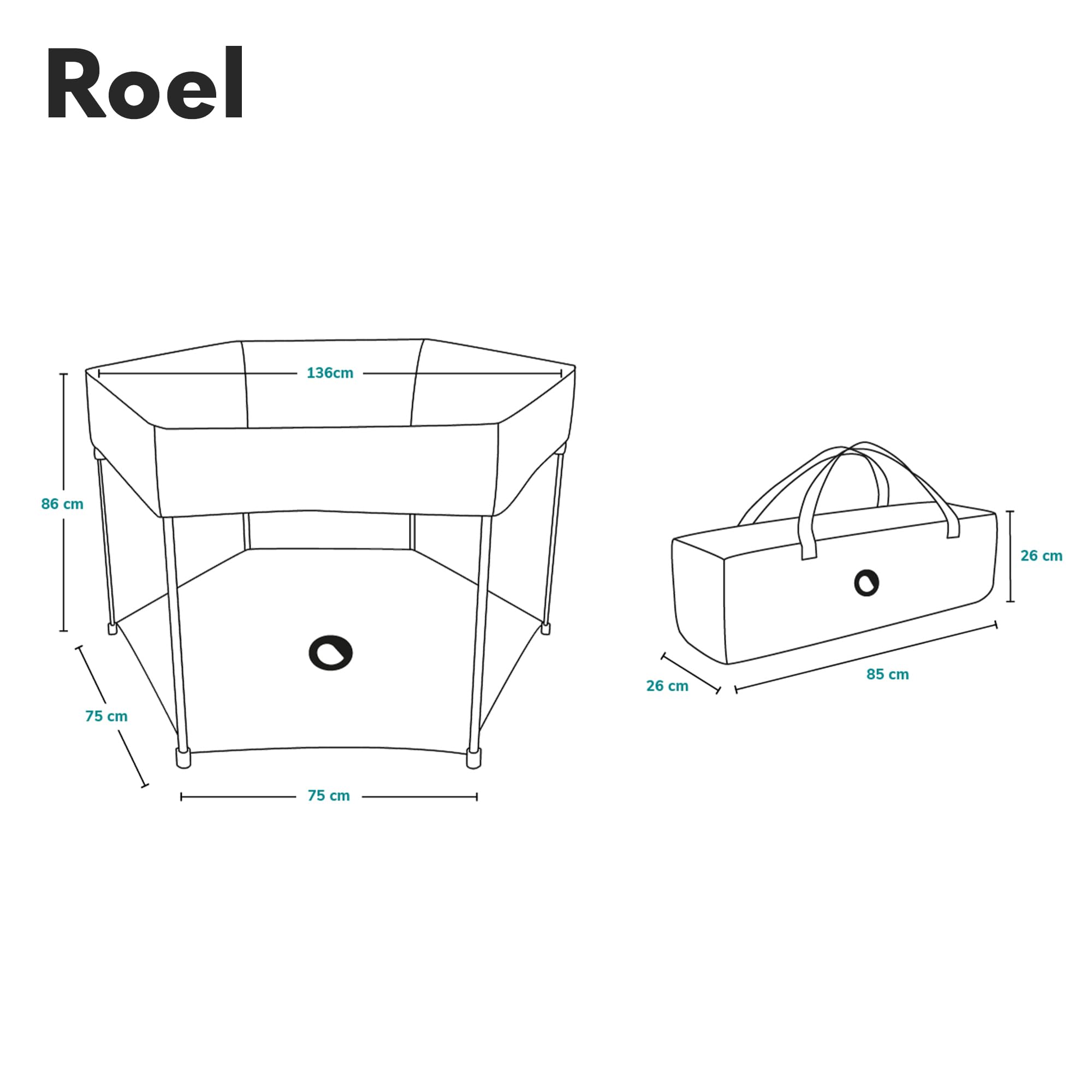 lionelo-roel-parc-b-b-pliant-blue-navy-hexagonal-lockguard image 8