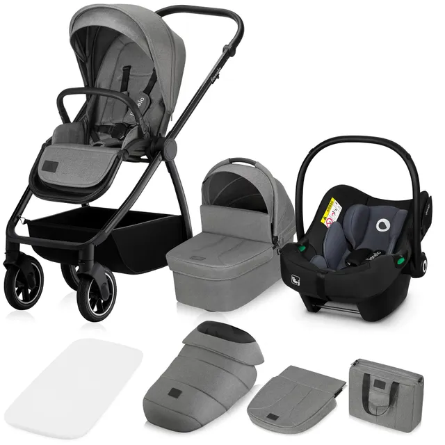 lionelo-meril-3-en-1-poussette-b-b-gris-tout-terrain image 1