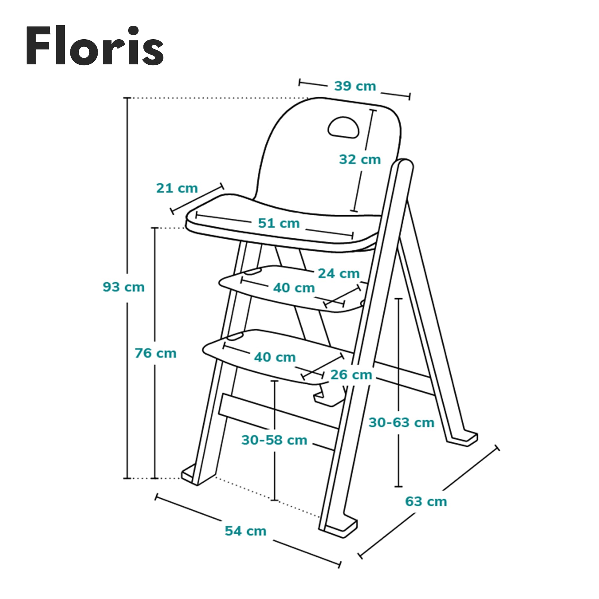 lionelo-floris-chaise-haute-b-b-volutive-blanc-6-mois-12-ans image 8