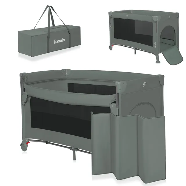 lionelo-ellen-lit-voyage-cododo-vert-3en1-2-hauteurs image 1