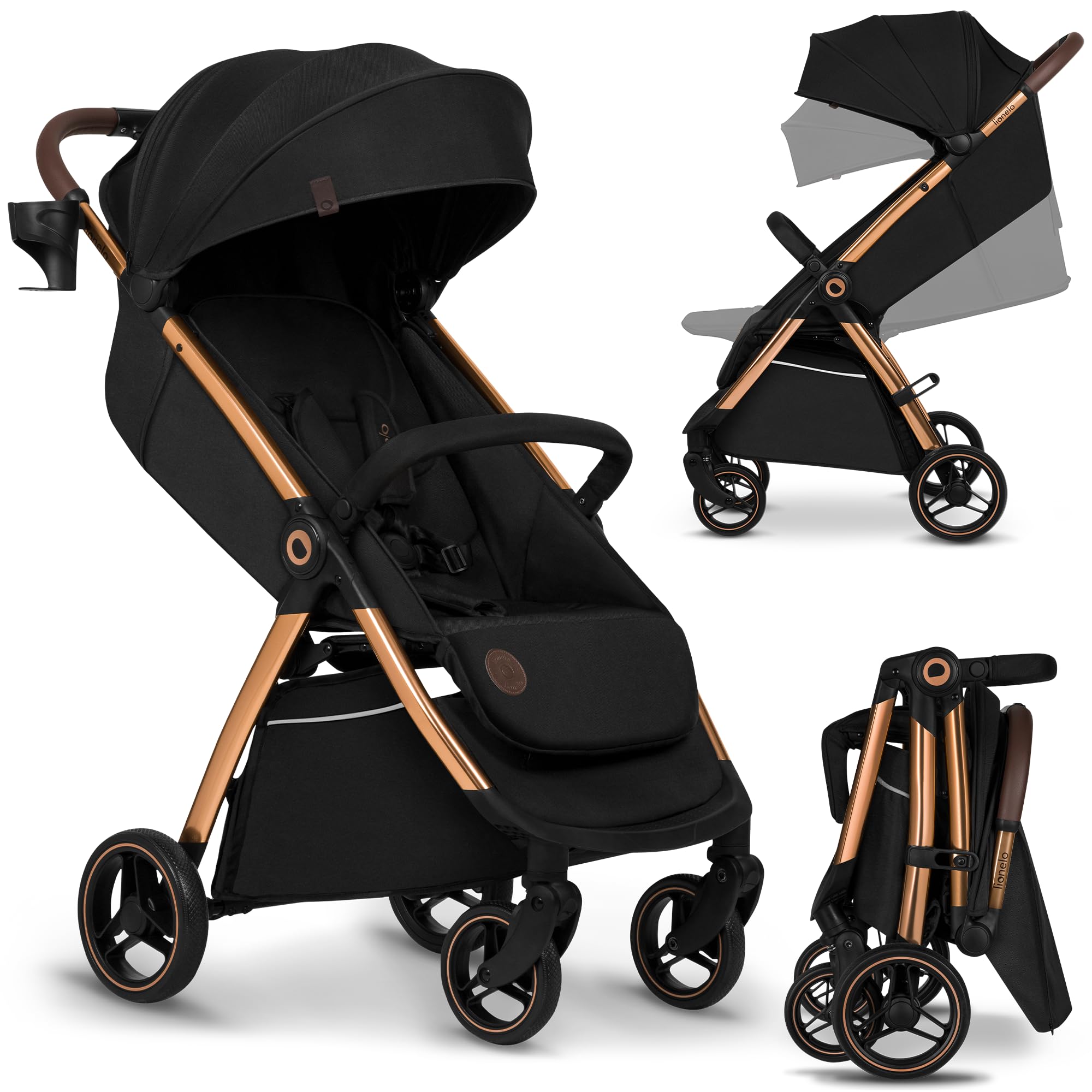 lionelo-ingrid-poussette-canne-noir-22-kg-pliable image 1
