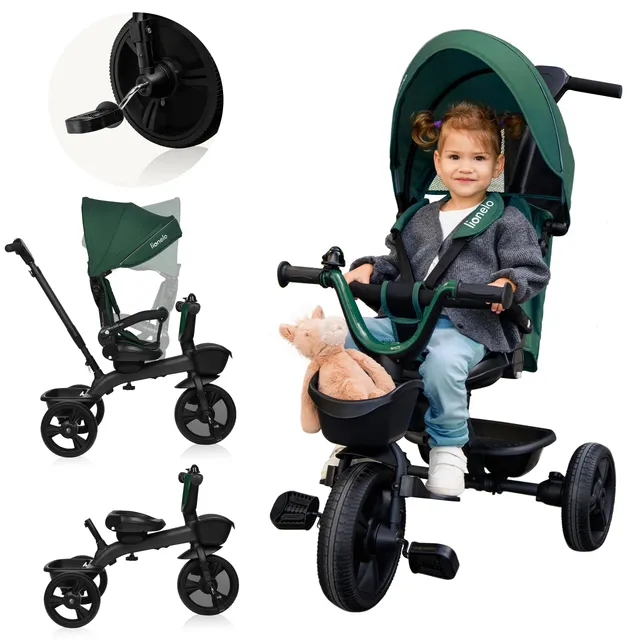 lionelo-kori-tricycle-poussette-meraude-2-en-1-18-mois-5-ans image 1