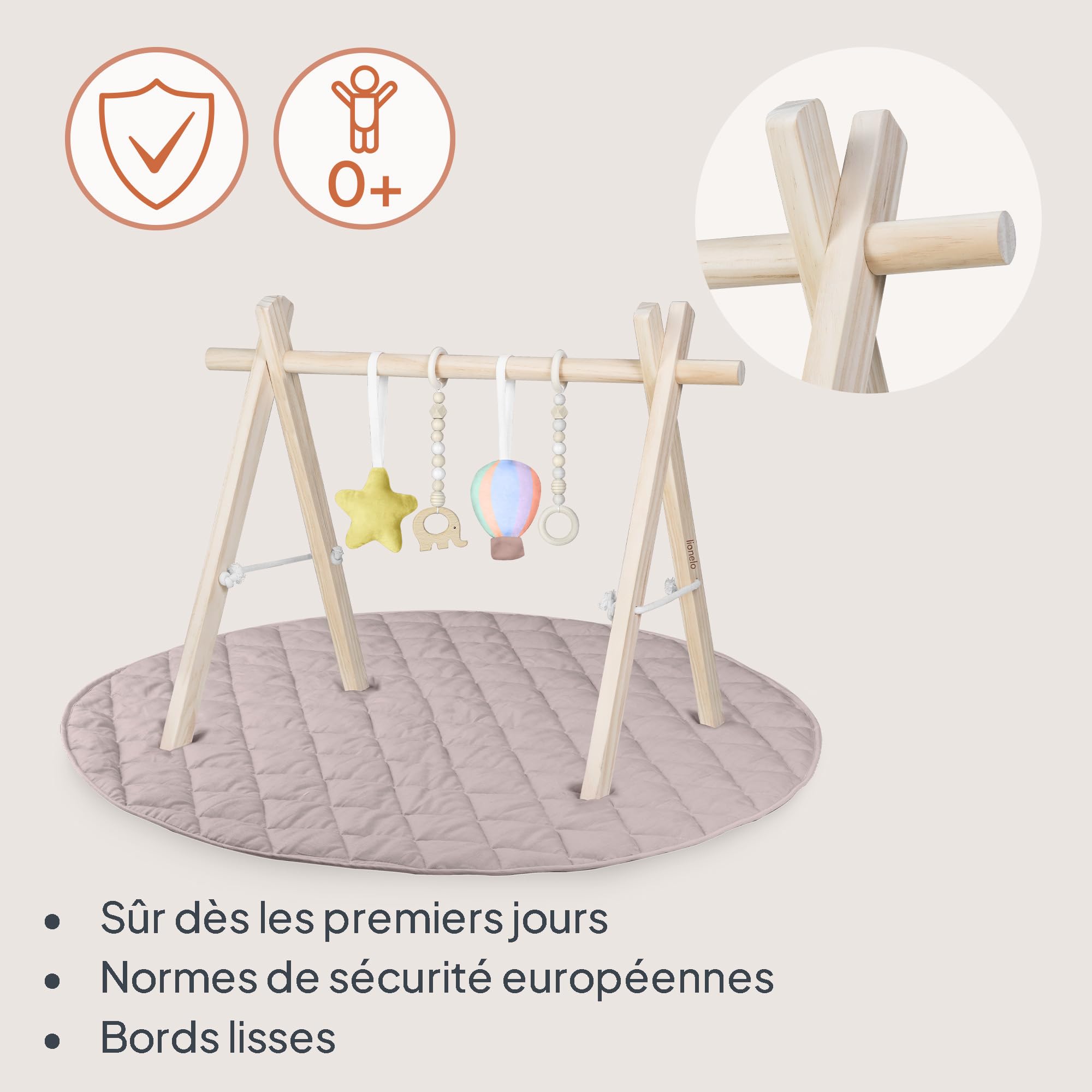 lionelo-anis-tapis-d-veil-arche-jeu-coton-100-cm image 2