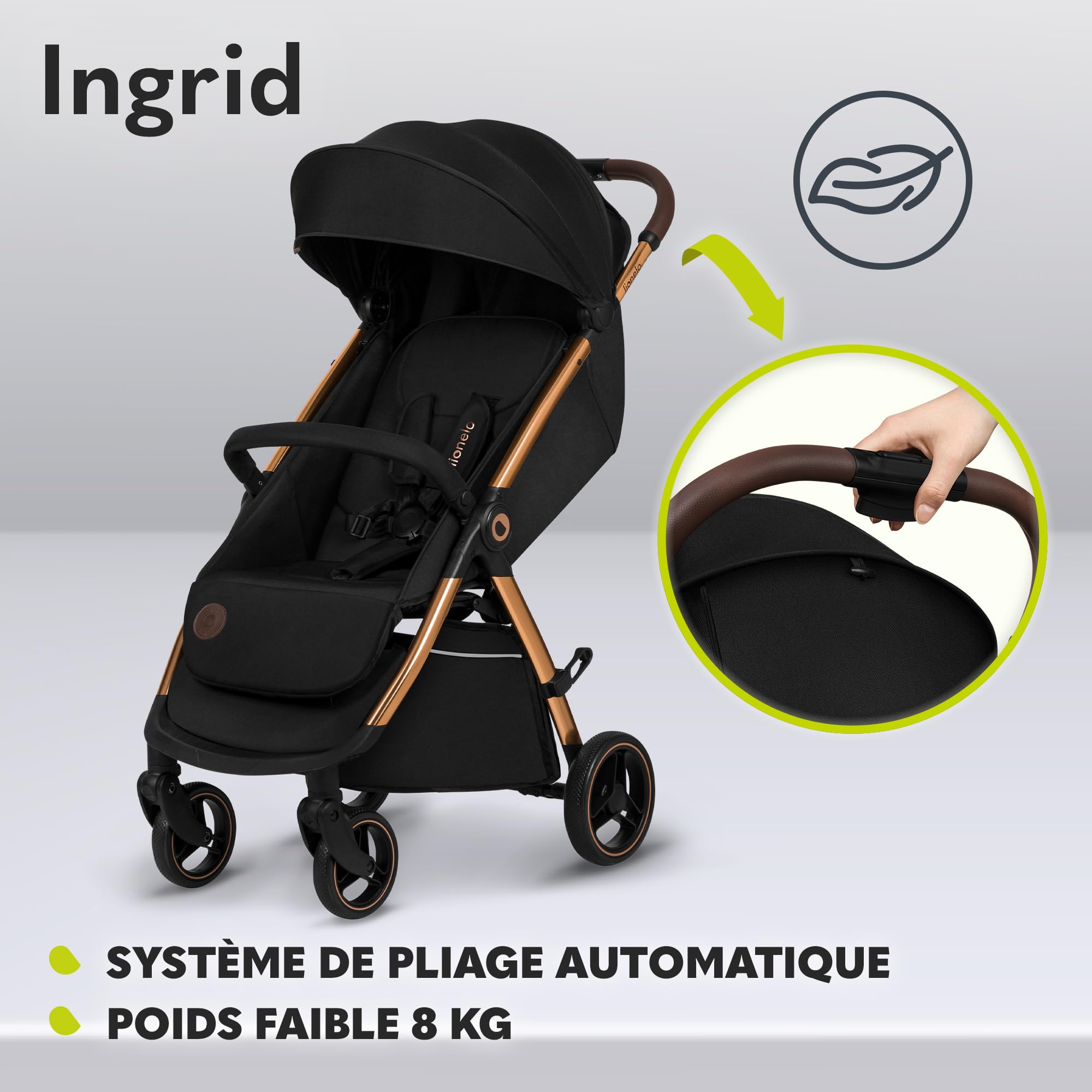 lionelo-ingrid-poussette-canne-noir-22-kg-pliable image 3