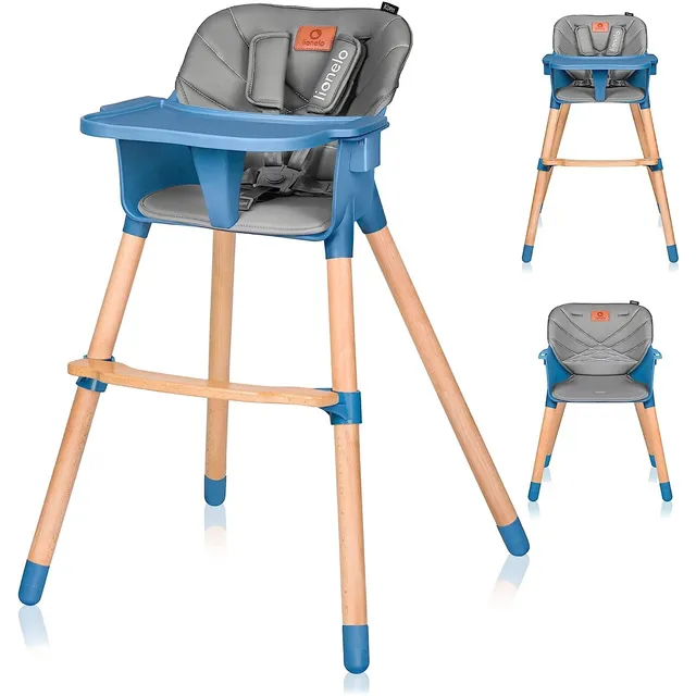 lionelo-koen-chaise-haute-b-b-2-en-1-bleue-15-kg image 1