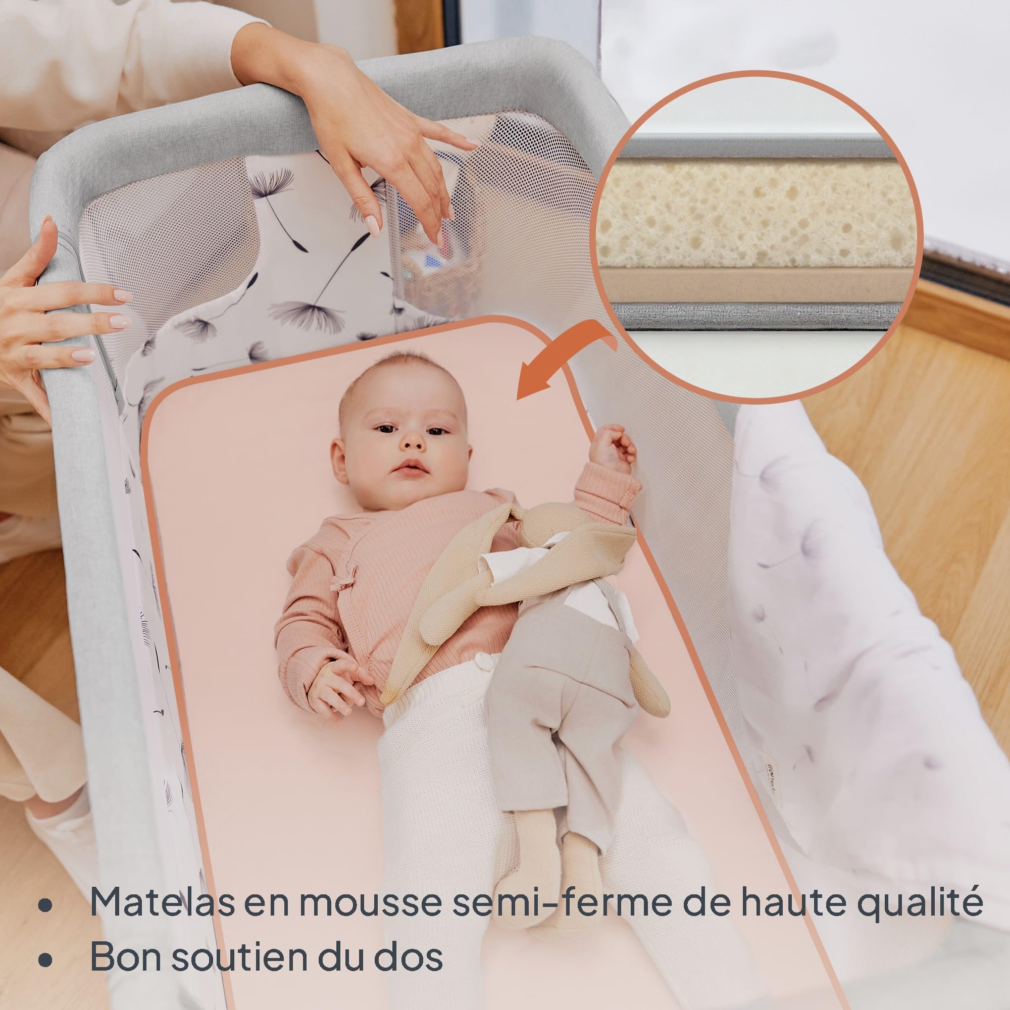 lionelo-aurora-3en1-lit-cododo-b-b-beige-caf-r-glable image 3