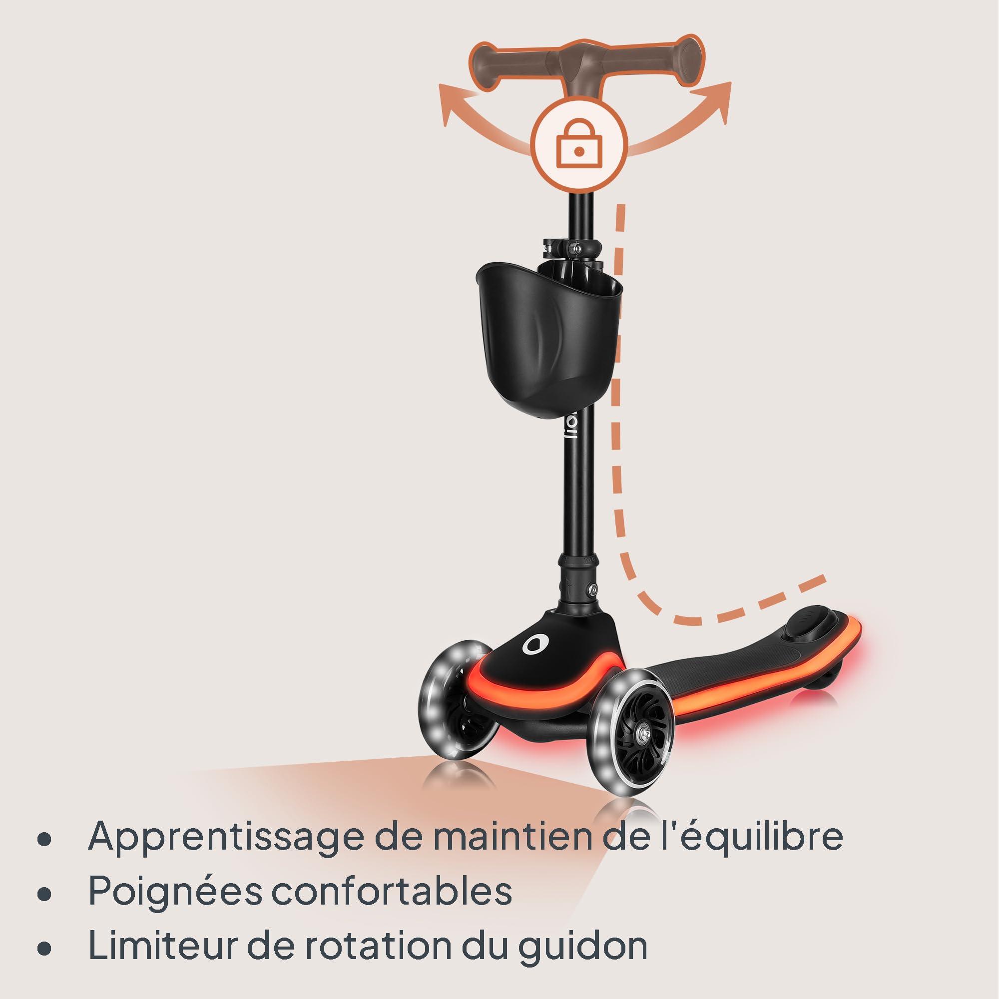 lionelo-mey-trottinette-3-roues-noir-led-50-kg-panier image 8