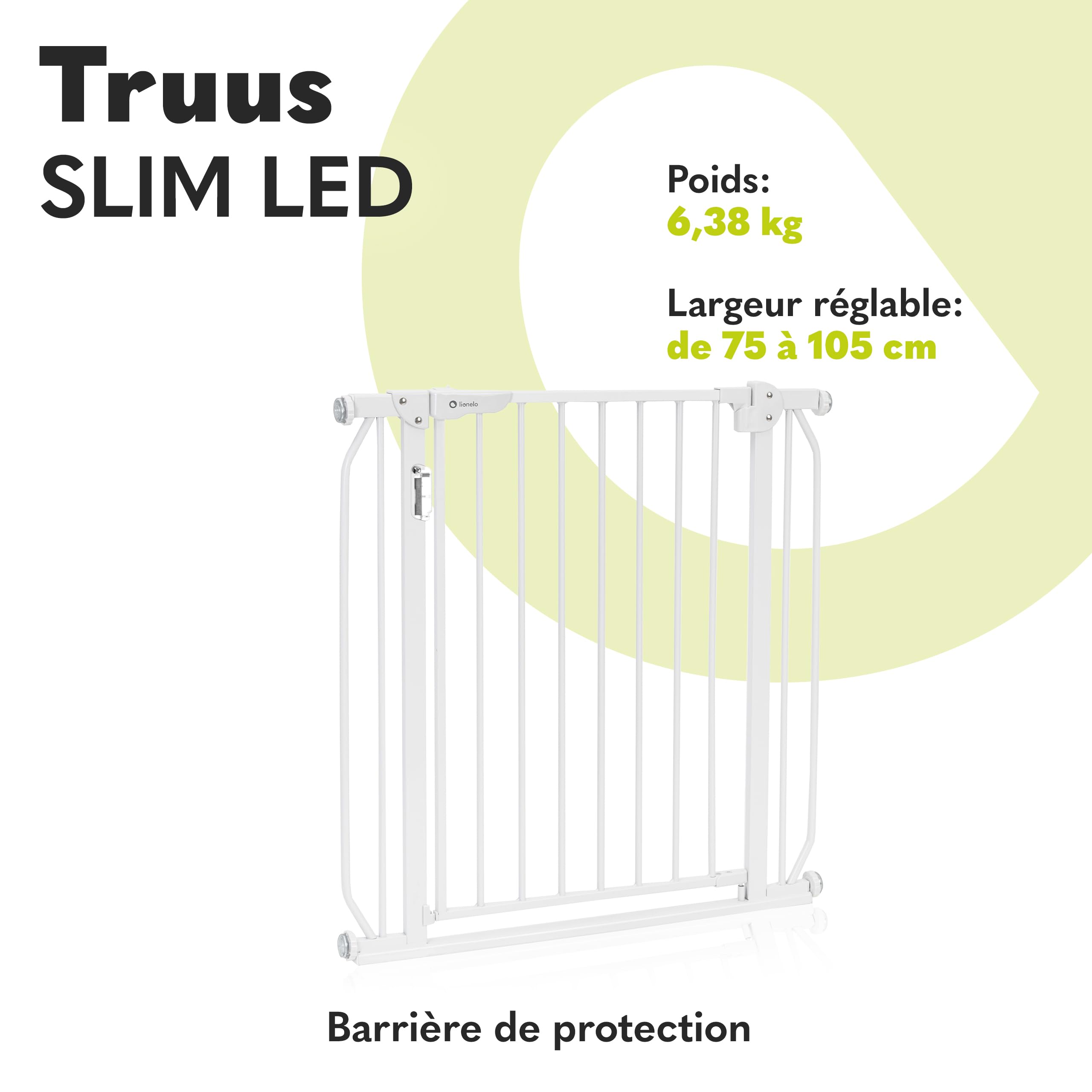 lionelo-truus-slim-barri-re-enfant-blanc-75-105-cm-led image 2