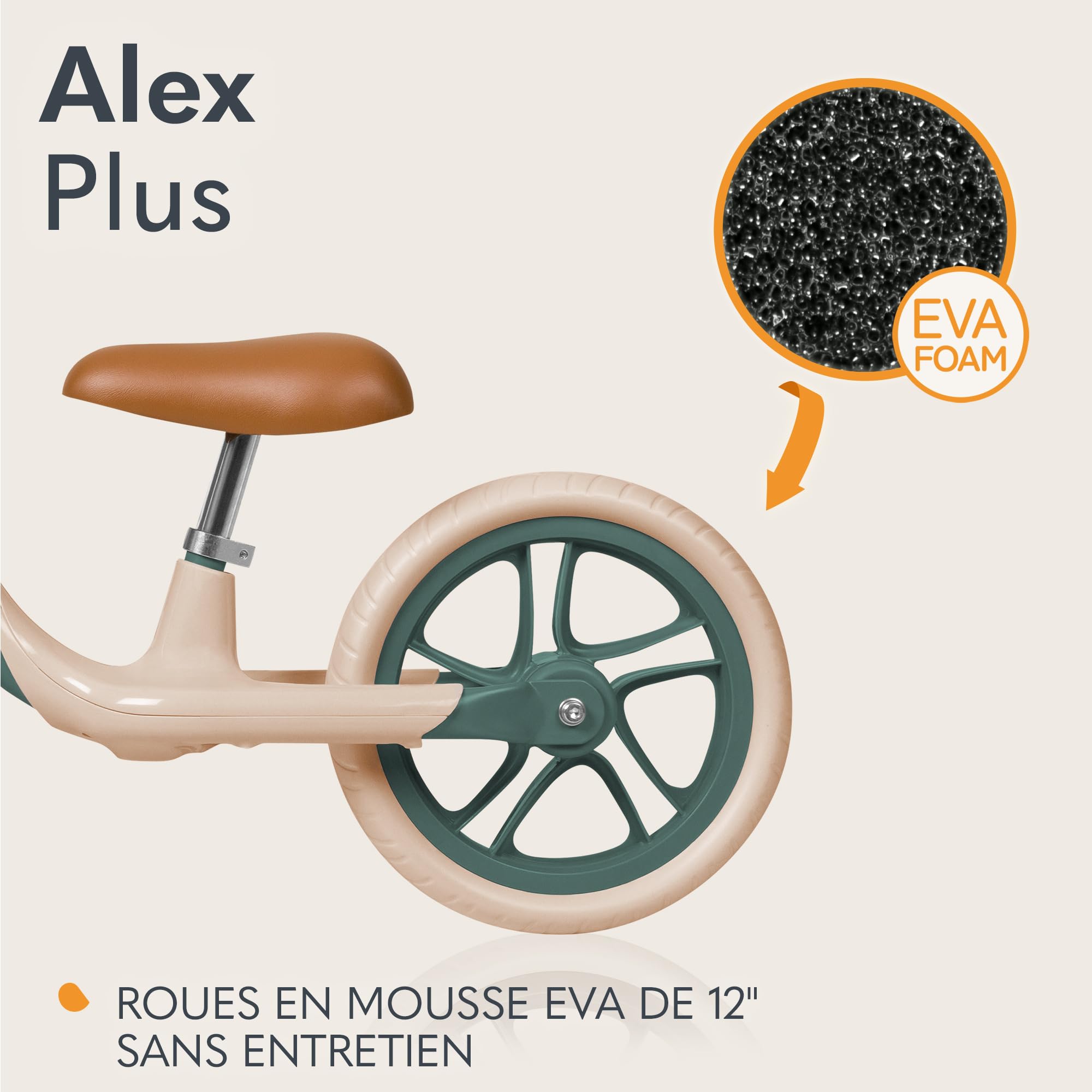lionelo-alex-plus-draisienne-enfant-green-forest-12-pouces image 3