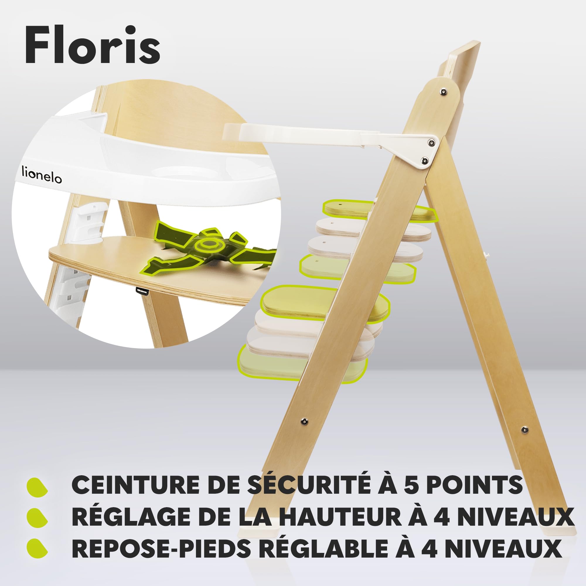 lionelo-floris-chaise-haute-b-b-volutive-blanc-6-mois-12-ans image 4