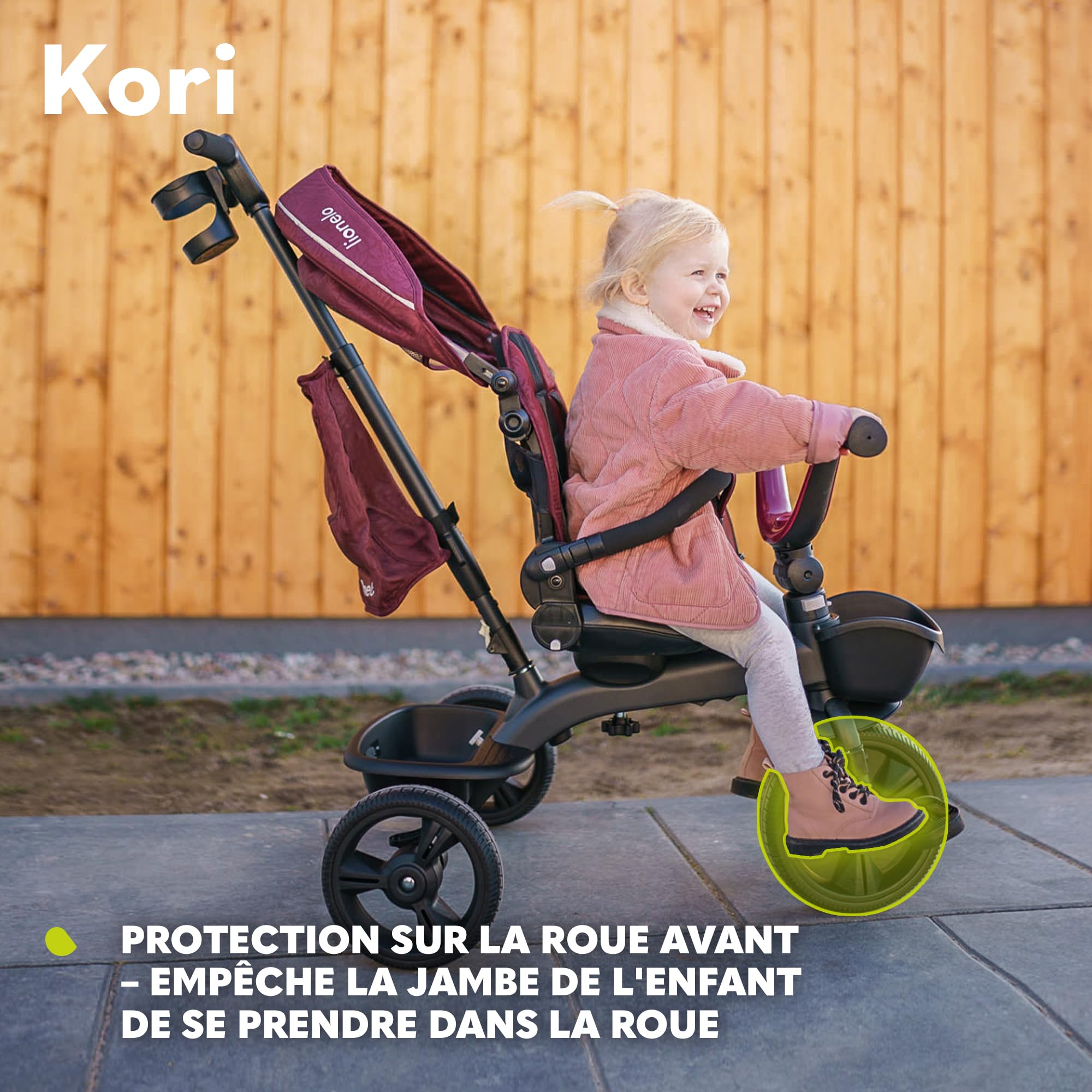 lionelo-kori-tricycle-poussette-meraude-2-en-1-18-mois-5-ans image 5