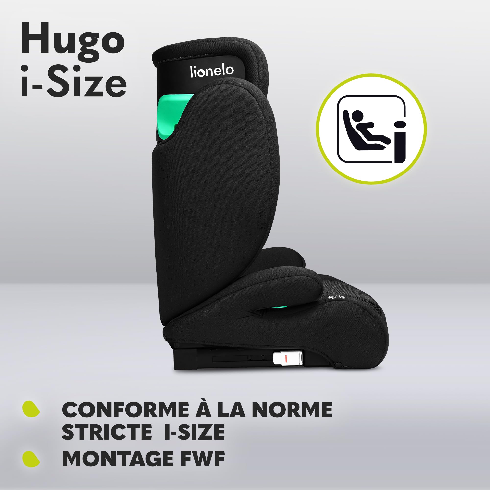 lionelo-hugo-i-size-si-ge-auto-isofix-carbone-noir-r129 image 5