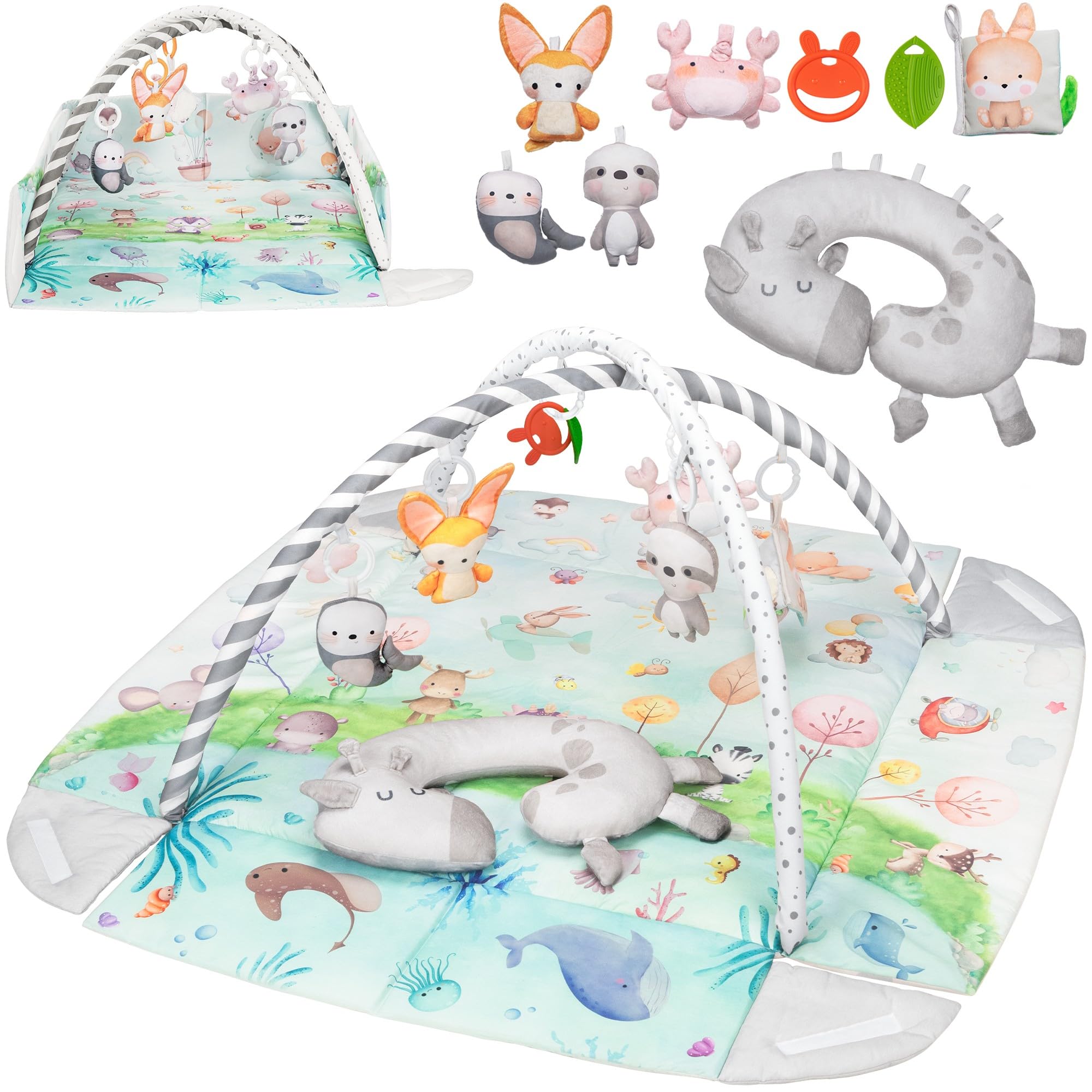 lionelo-anika-natural-tapis-d-veil-bambou-8-jouets image 1