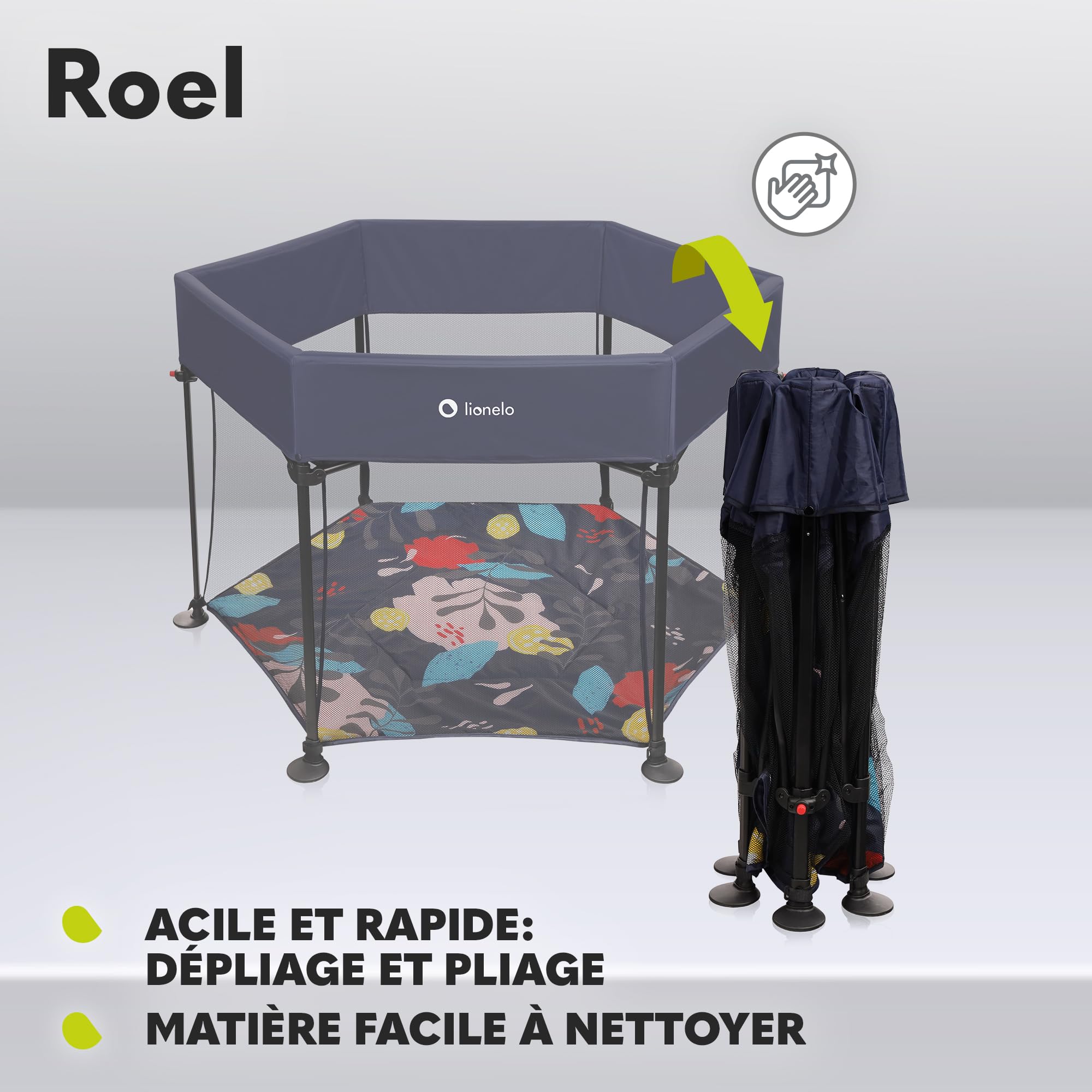 lionelo-roel-parc-b-b-pliant-blue-navy-hexagonal-lockguard image 3