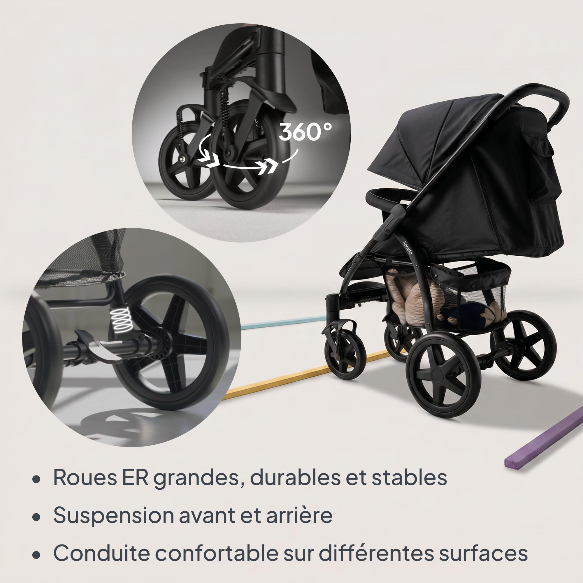 lionelo-annet-plus-poussette-b-b-beige-22-kg-auvent-xxl image 2