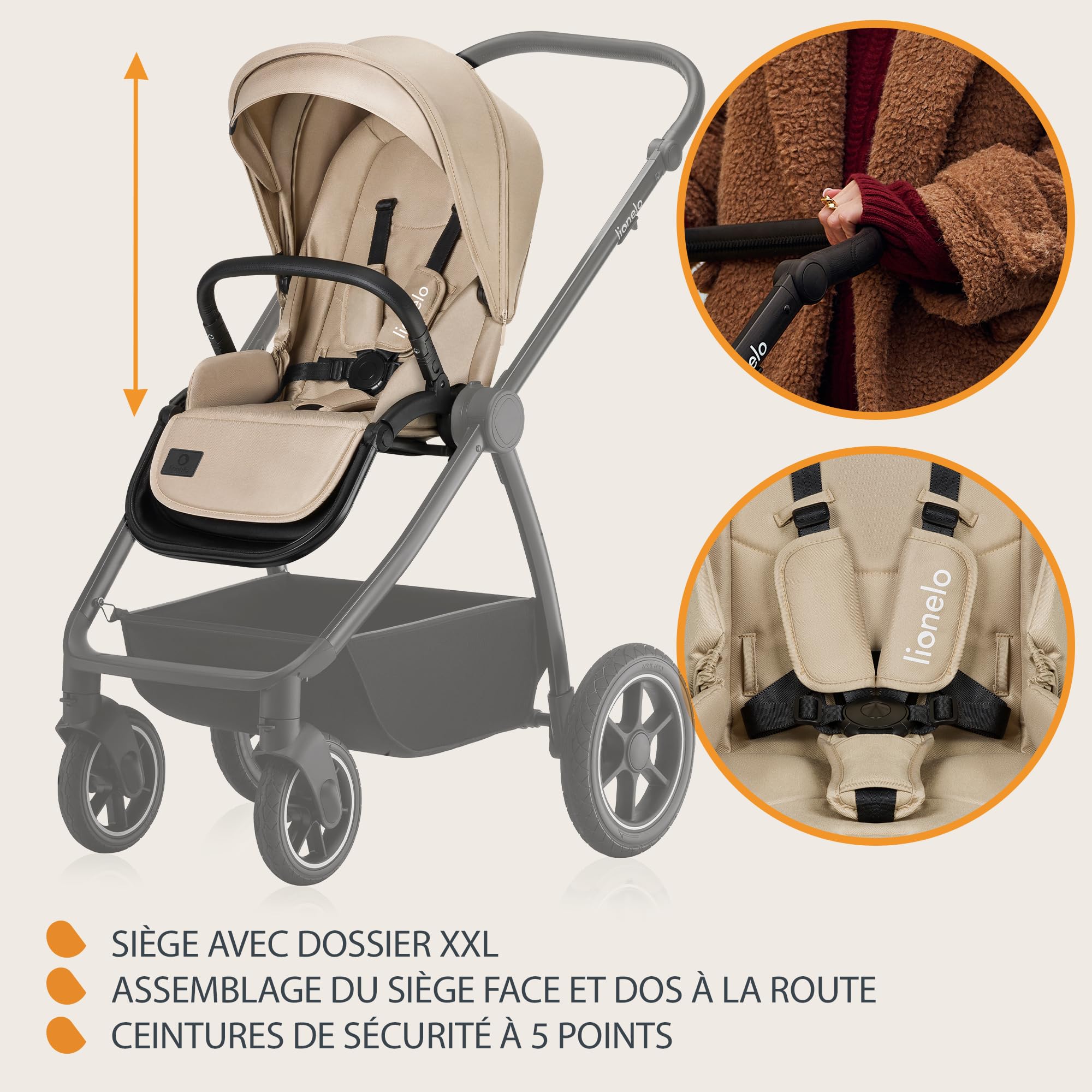 lionelo-meril-poussette-2-en-1-nacelle-beige image 5