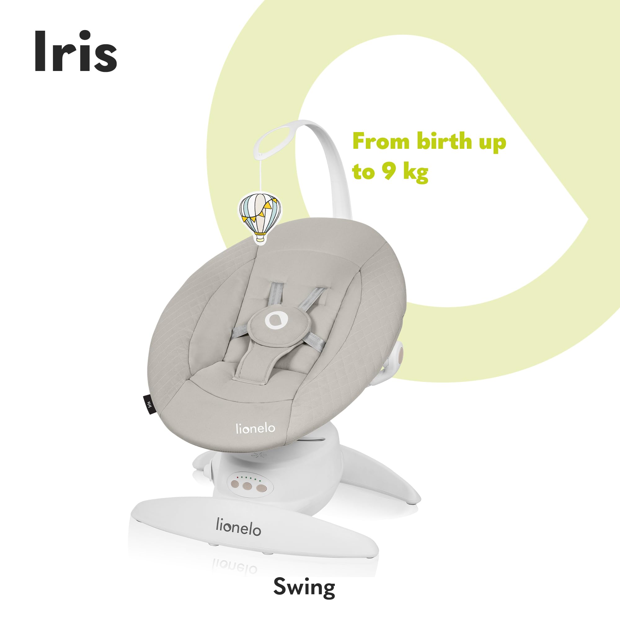 lionelo-iris-transat-balancelle-lectrique-beige-360-9-kg image 2
