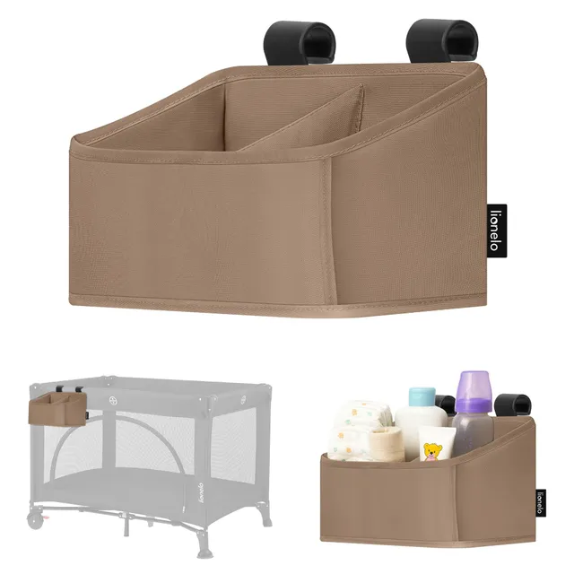 lionelo-sidepocket-organiseur-table-langer-beige-26x12x15-compact image 1