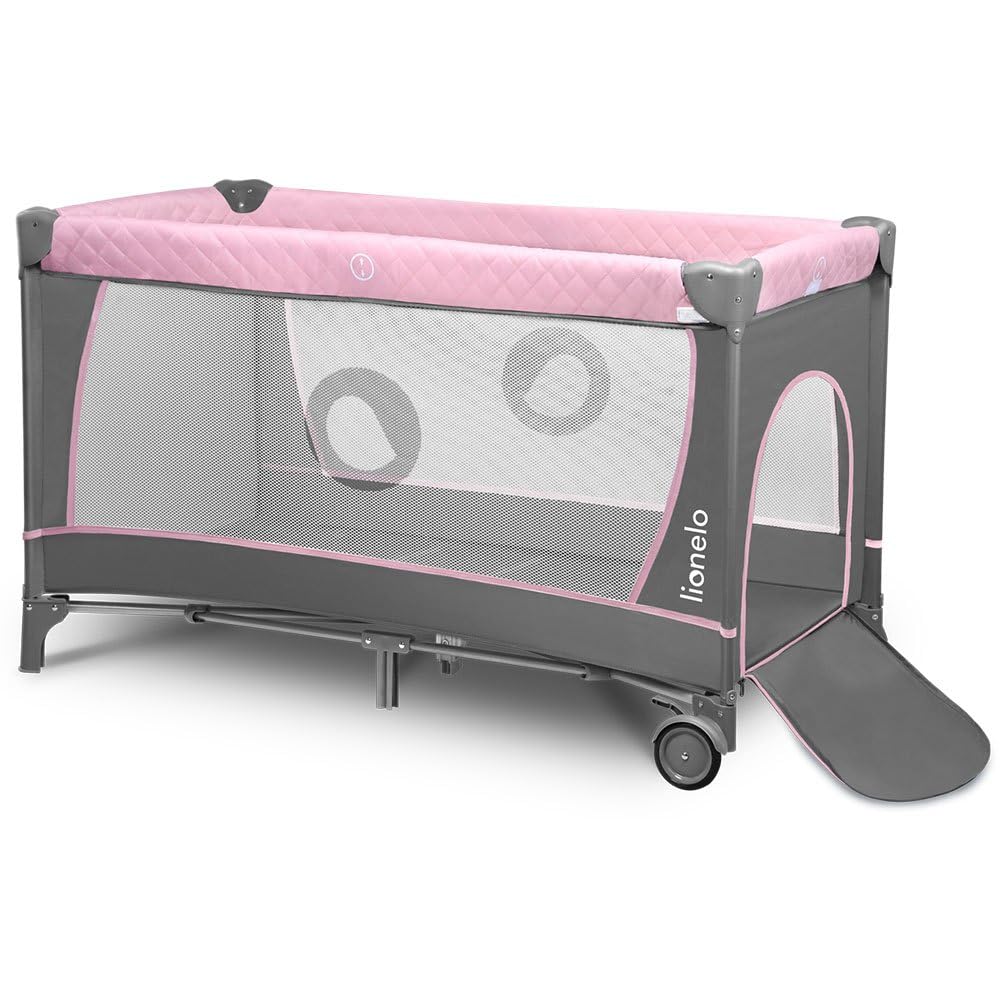 lionelo-flower-lit-b-b-rose-pliable-0-3-ans image 3