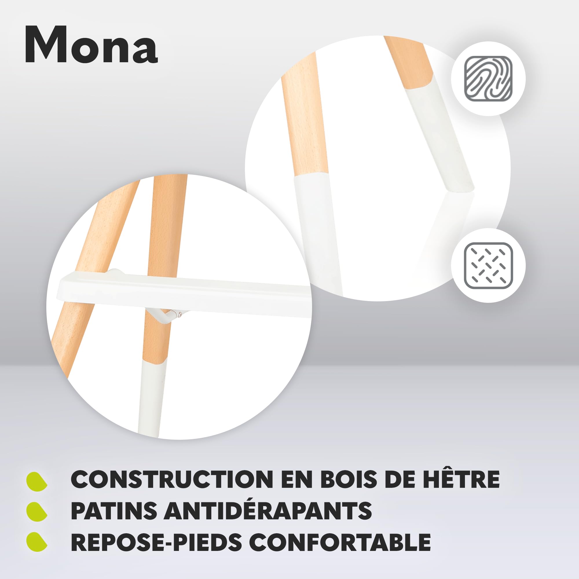 lionelo-mona-chaise-haute-b-b-4-en-1-beige-6-36-mois image 7