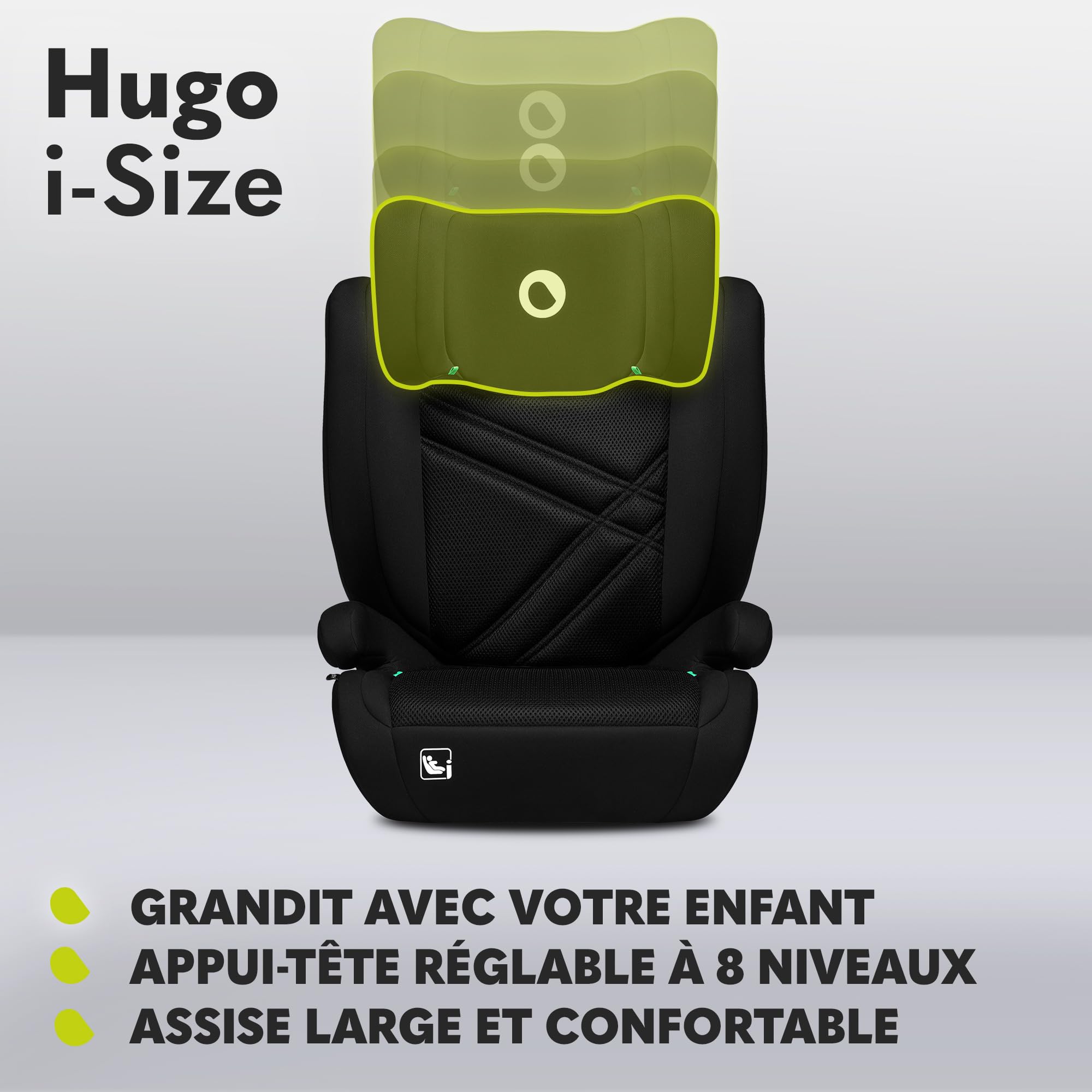 lionelo-hugo-i-size-si-ge-auto-isofix-carbone-noir-r129 image 6