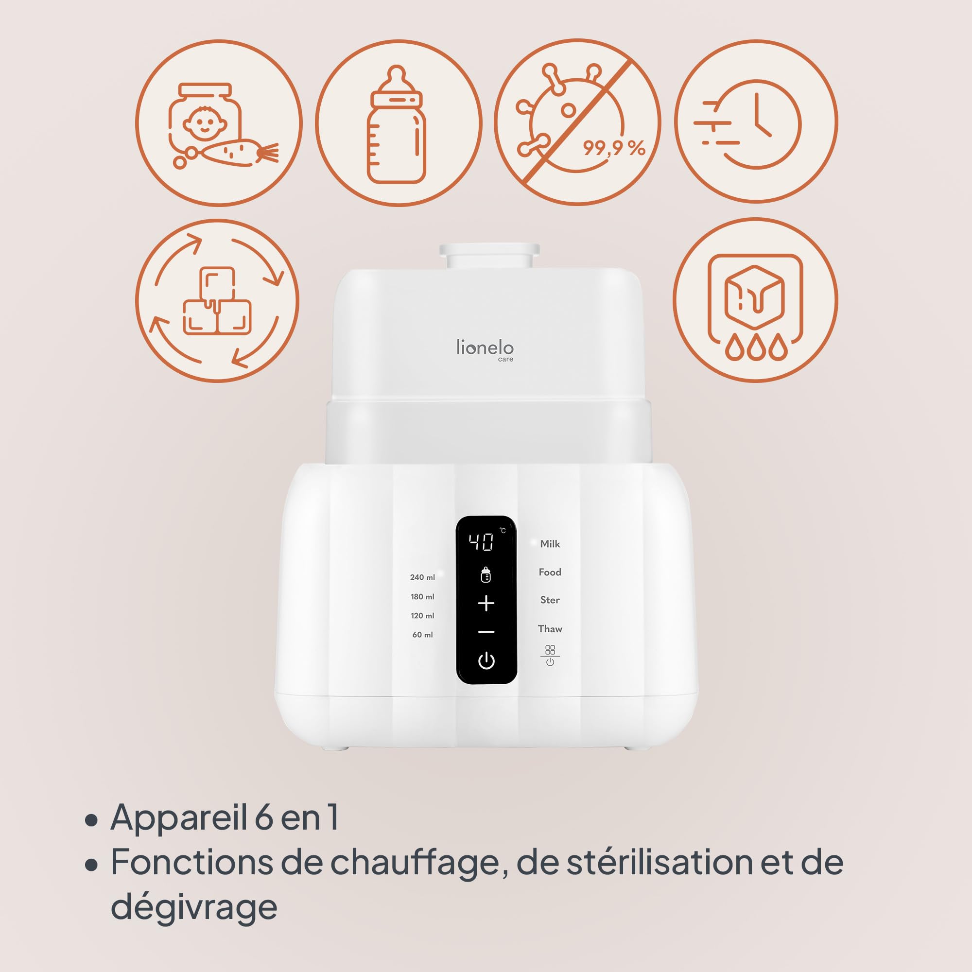 lionelo-thermup-duo-chauffe-biberon-blanc-6-en-1-double image 4