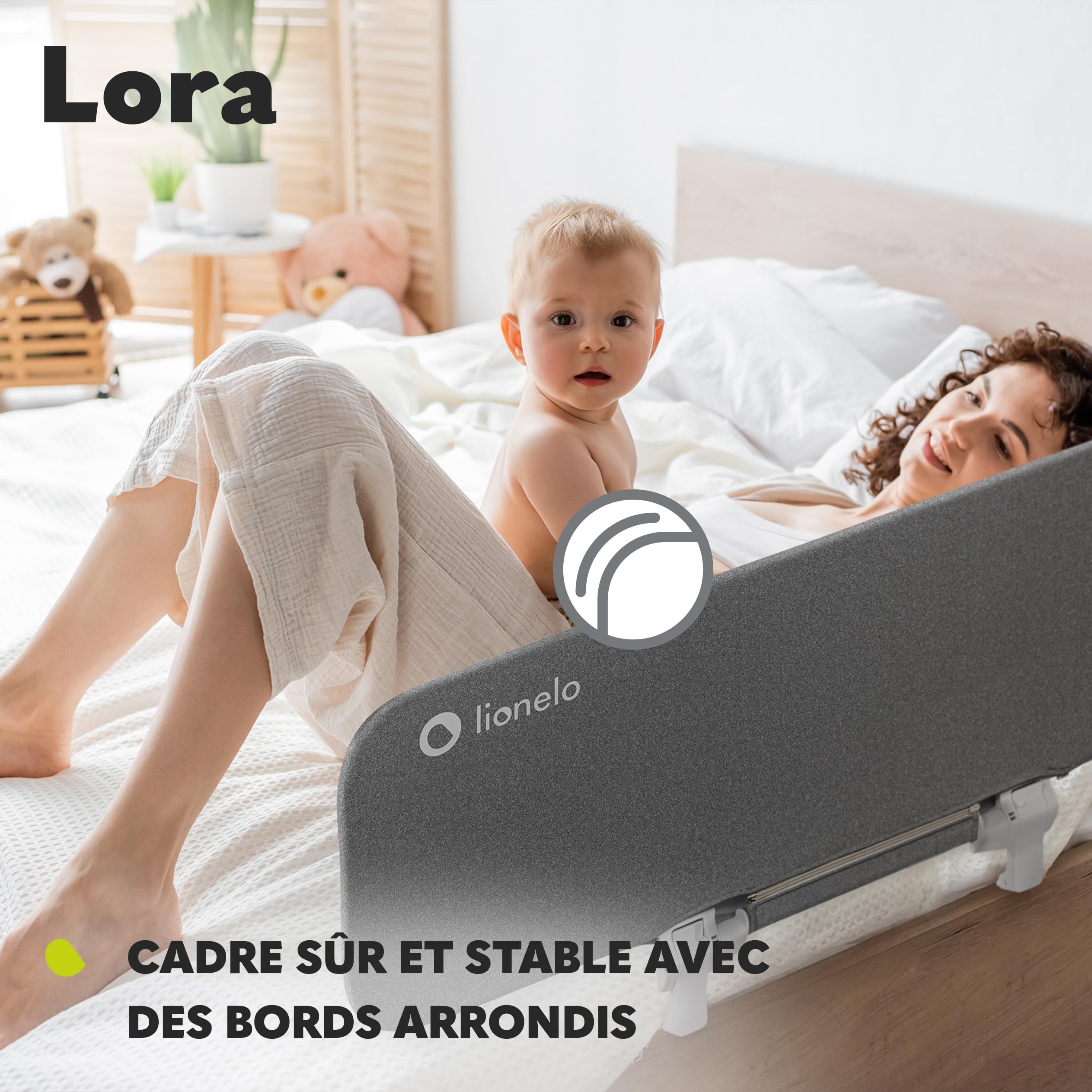 lionelo-lora-barri-re-de-lit-gris-105-cm-pliable image 3