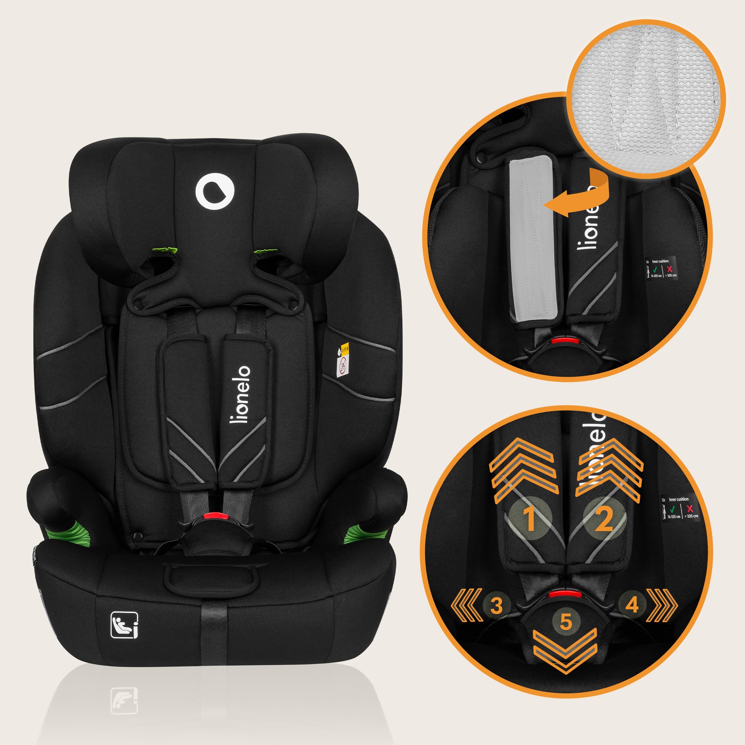 lionelo-levi-one-si-ge-auto-i-size-black-carbon-76-150-cm image 3