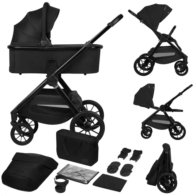 lionelo-layla-poussette-2-en-1-nacelle-noire-22-kg-upf50 image 1