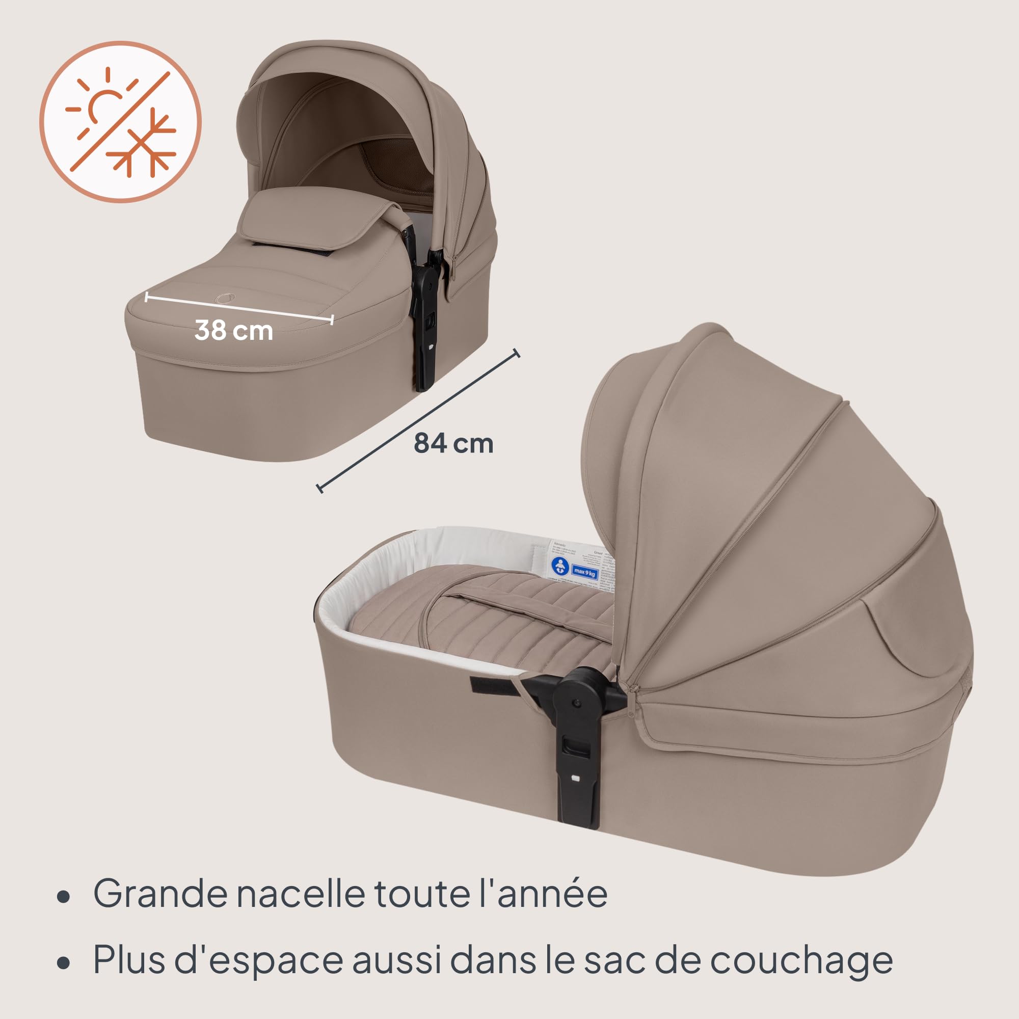 lionelo-greet-poussette-3-en-1-beige-0-22-kg image 2
