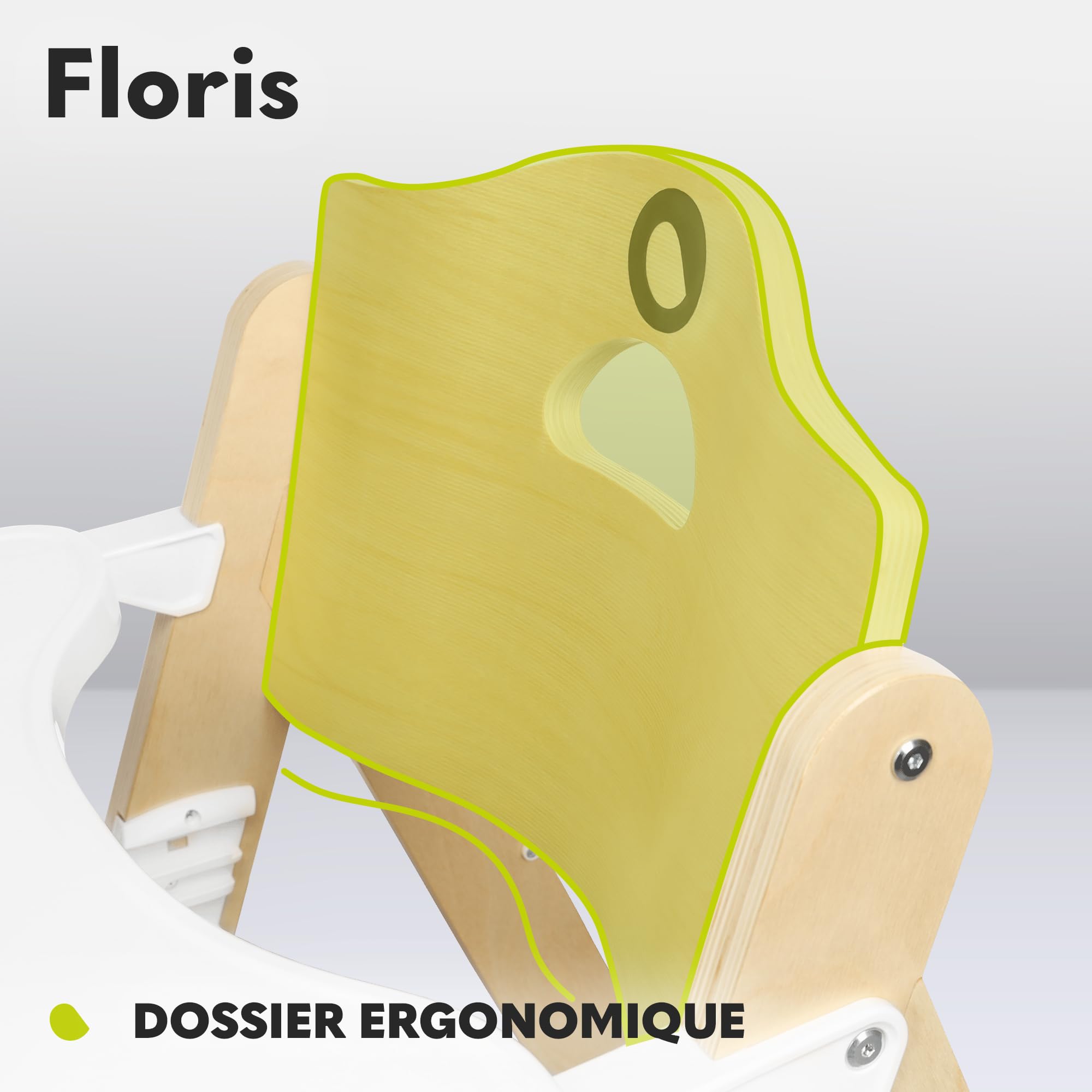 lionelo-floris-chaise-haute-b-b-volutive-blanc-6-mois-12-ans image 3