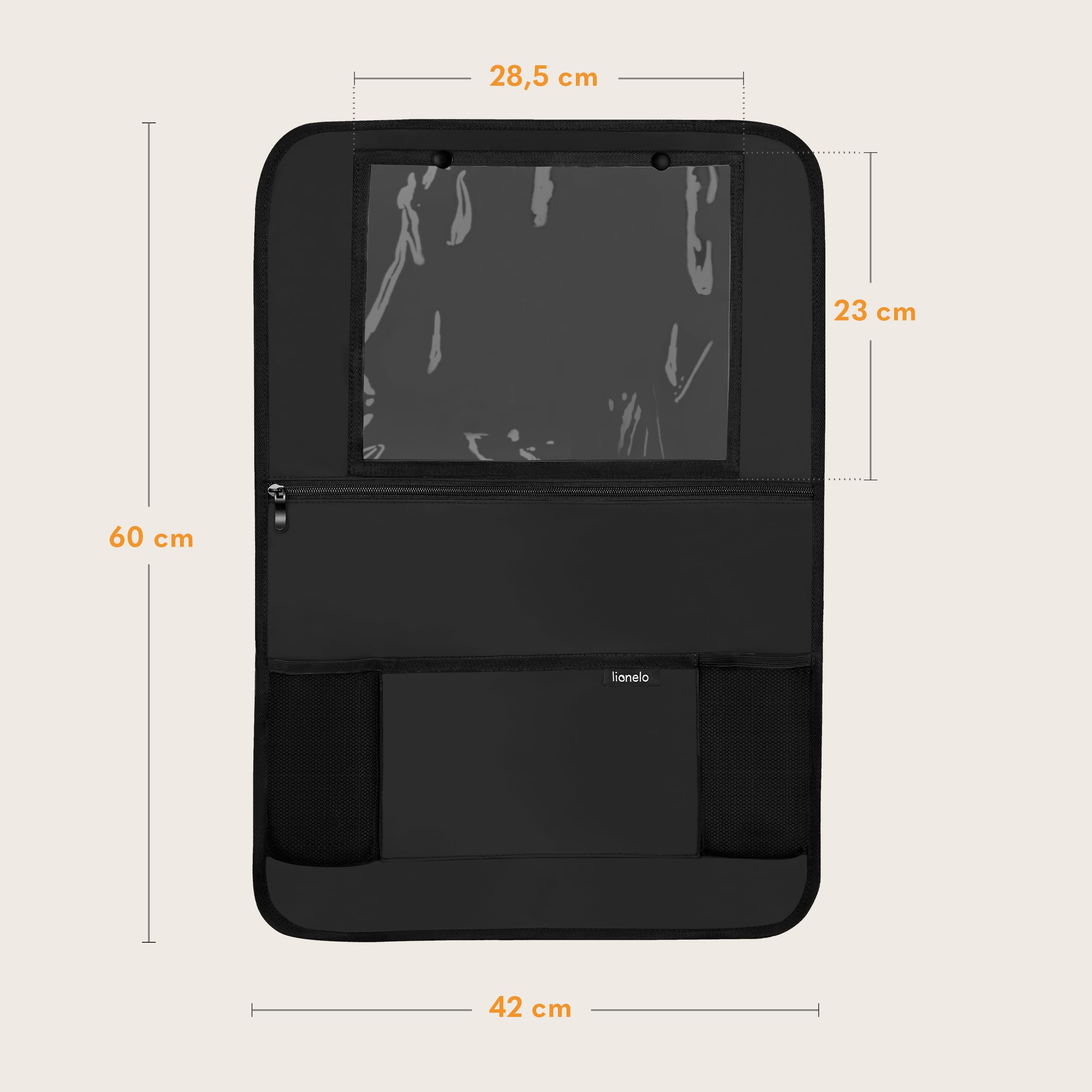lionelo-seatorganizer-organiseur-voiture-noir-13-pouces image 7