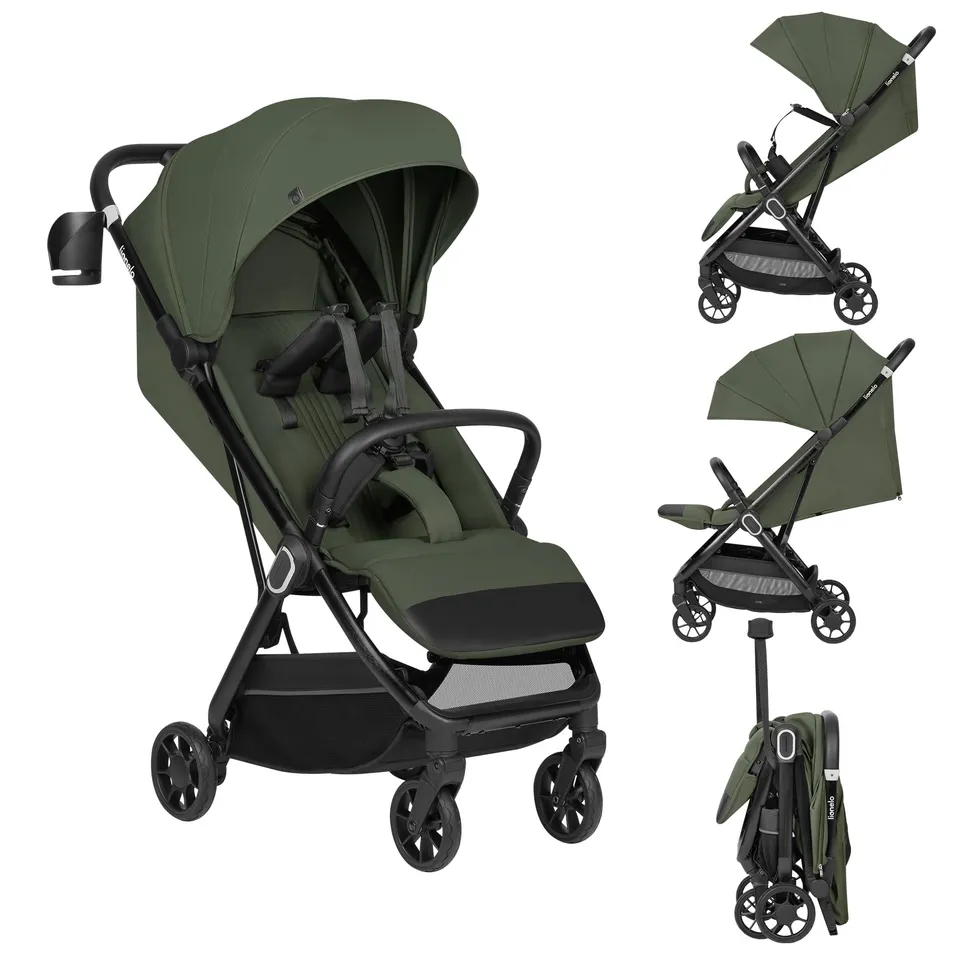 lionelo-bess-poussette-canne-verte-22-kg-pliage-une-main image 1
