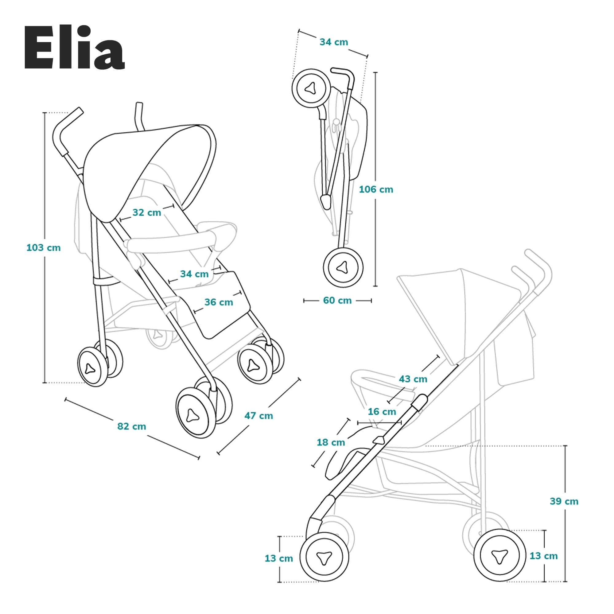 lionelo-elia-poussette-canne-vert-for-t-15-kg image 8