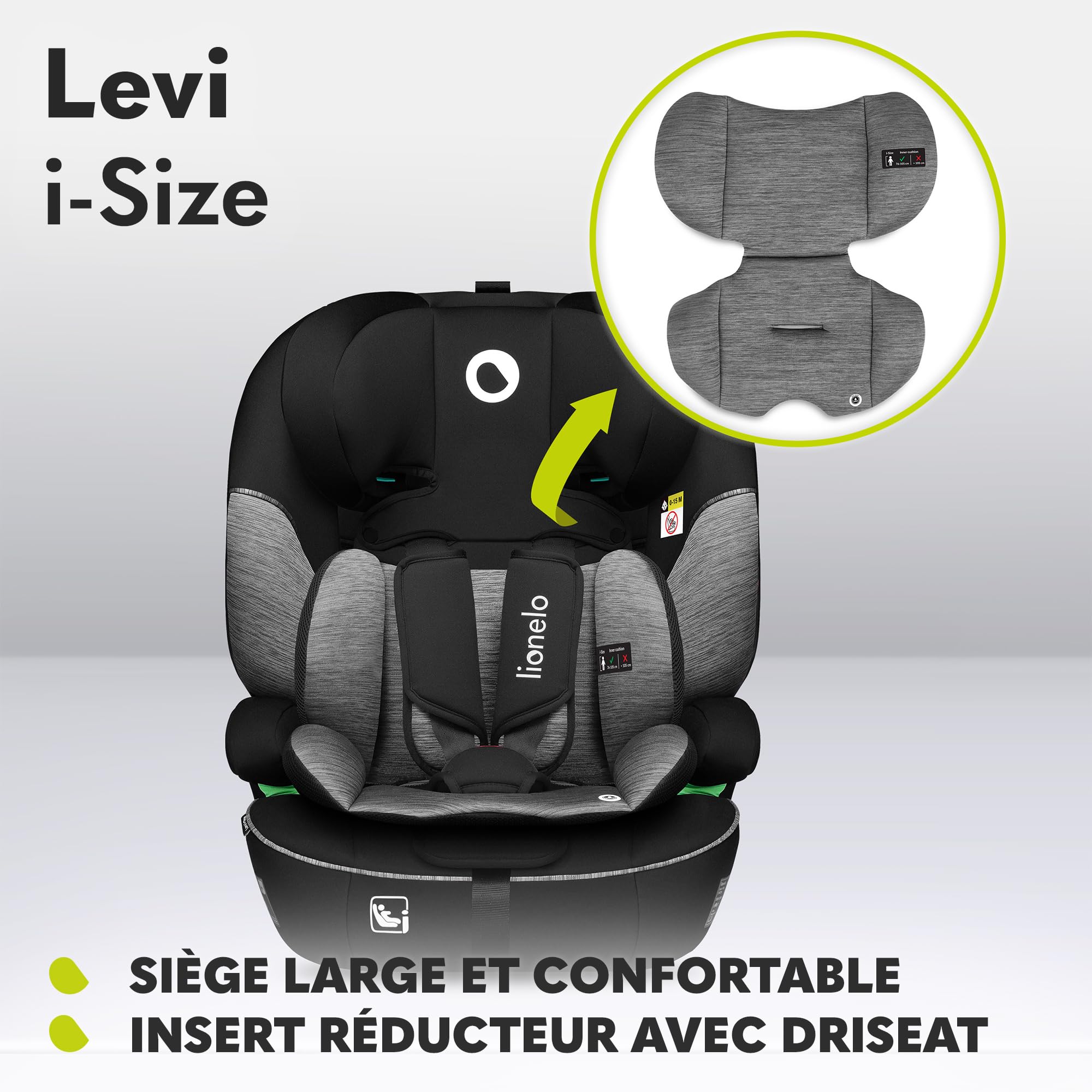lionelo-levi-i-size-si-ge-auto-76-150-cm-gris-noir-9-36-kg image 6